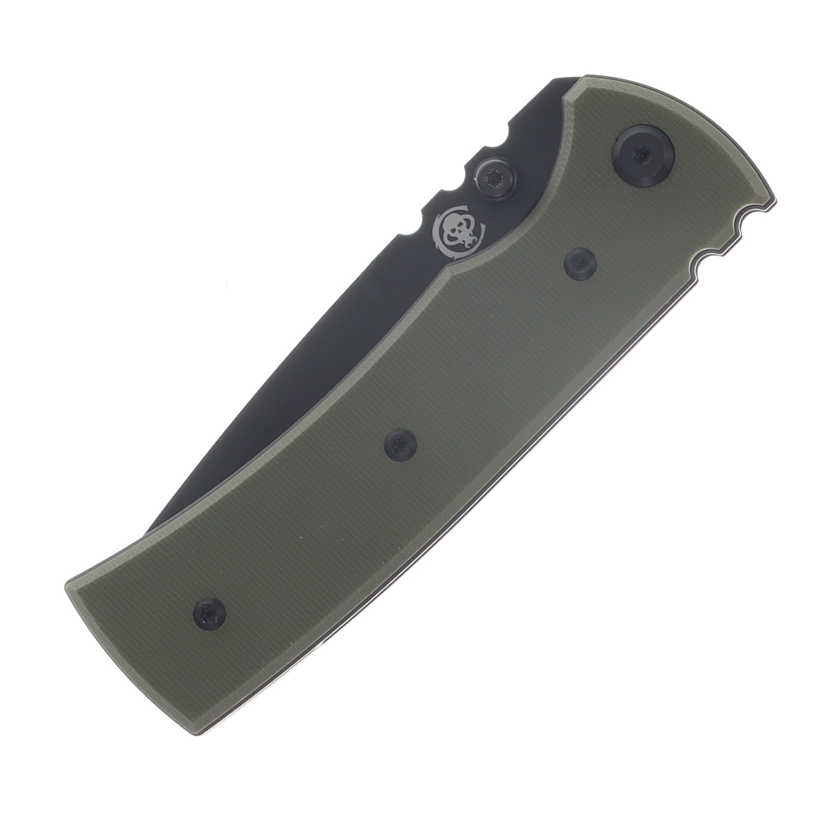 Chaves Scapegoat 229 Blue Label Linerlock Folding Knife PVD Spear Point/OD Green G-10 CK-1A2-2C2A-4C1-2F View 6