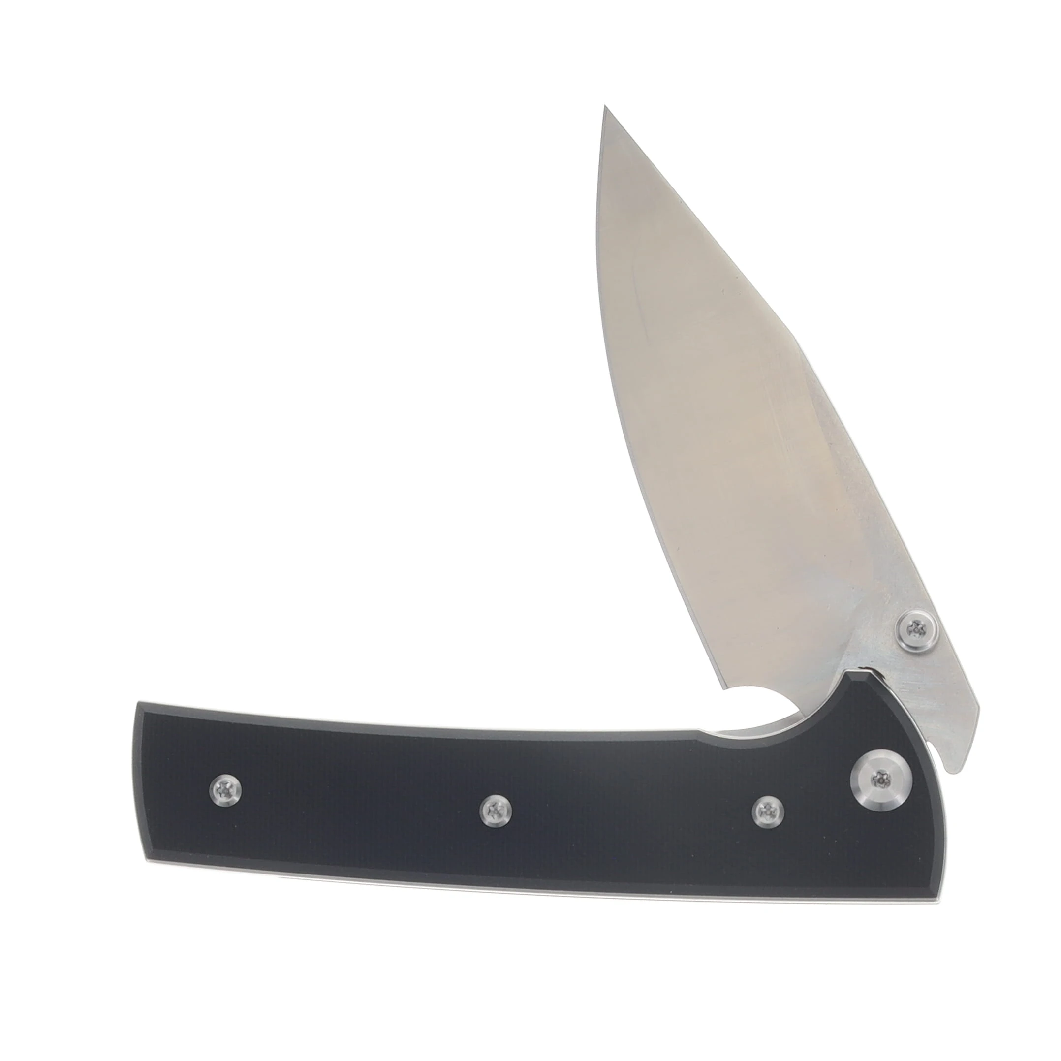 Chaves Scapegoat 229 Blue Label Linerlock Folding Knife Satin and Stonewash Spear Point/Black G-10 CK-4A2-10B2A-1C0-1F View 3