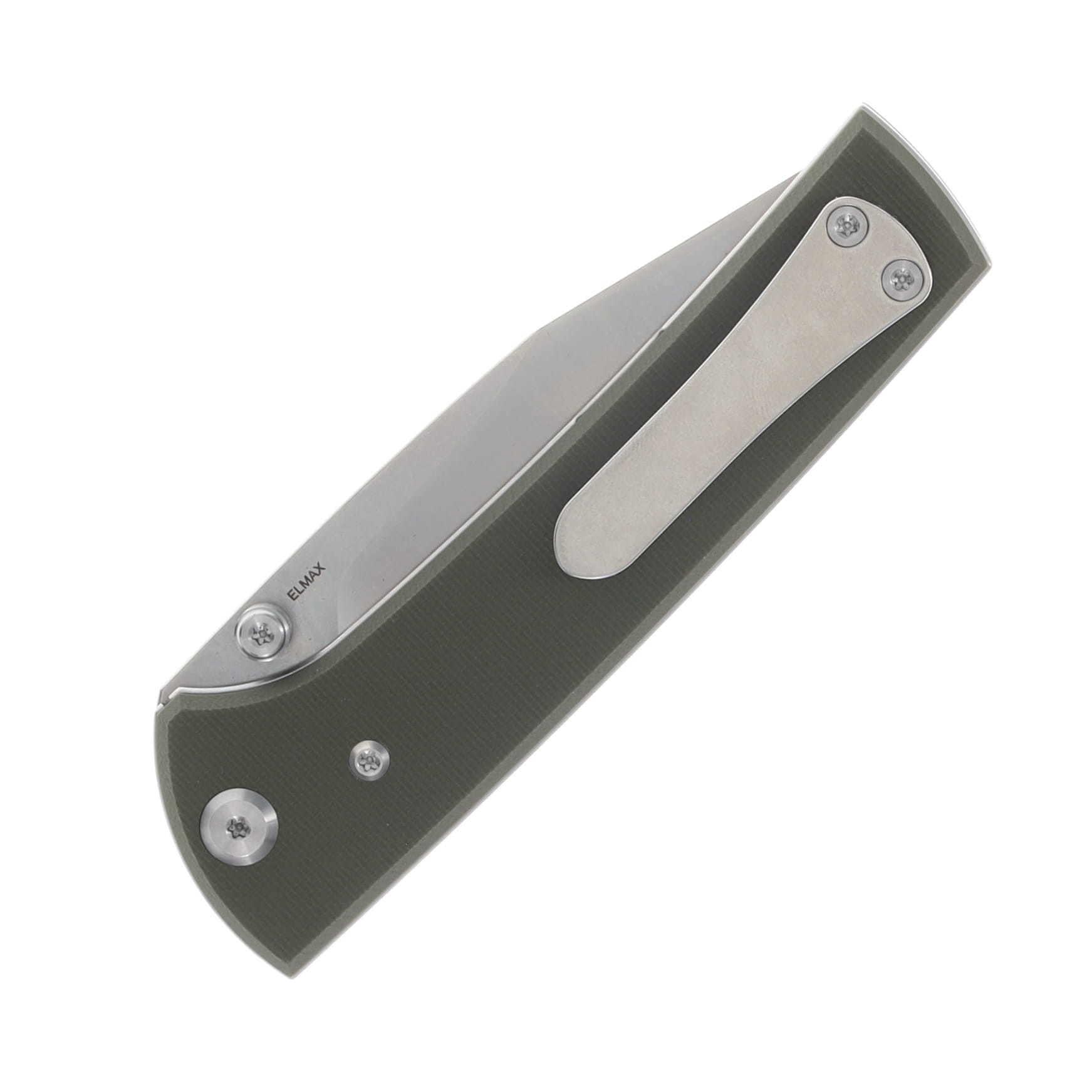 Chaves Scapegoat 229 Blue Label Linerlock Folding Knife Satin and Stonewash Spear Point/OD Green G-10 CK-4A2-10B2A-1C0-2F View 5