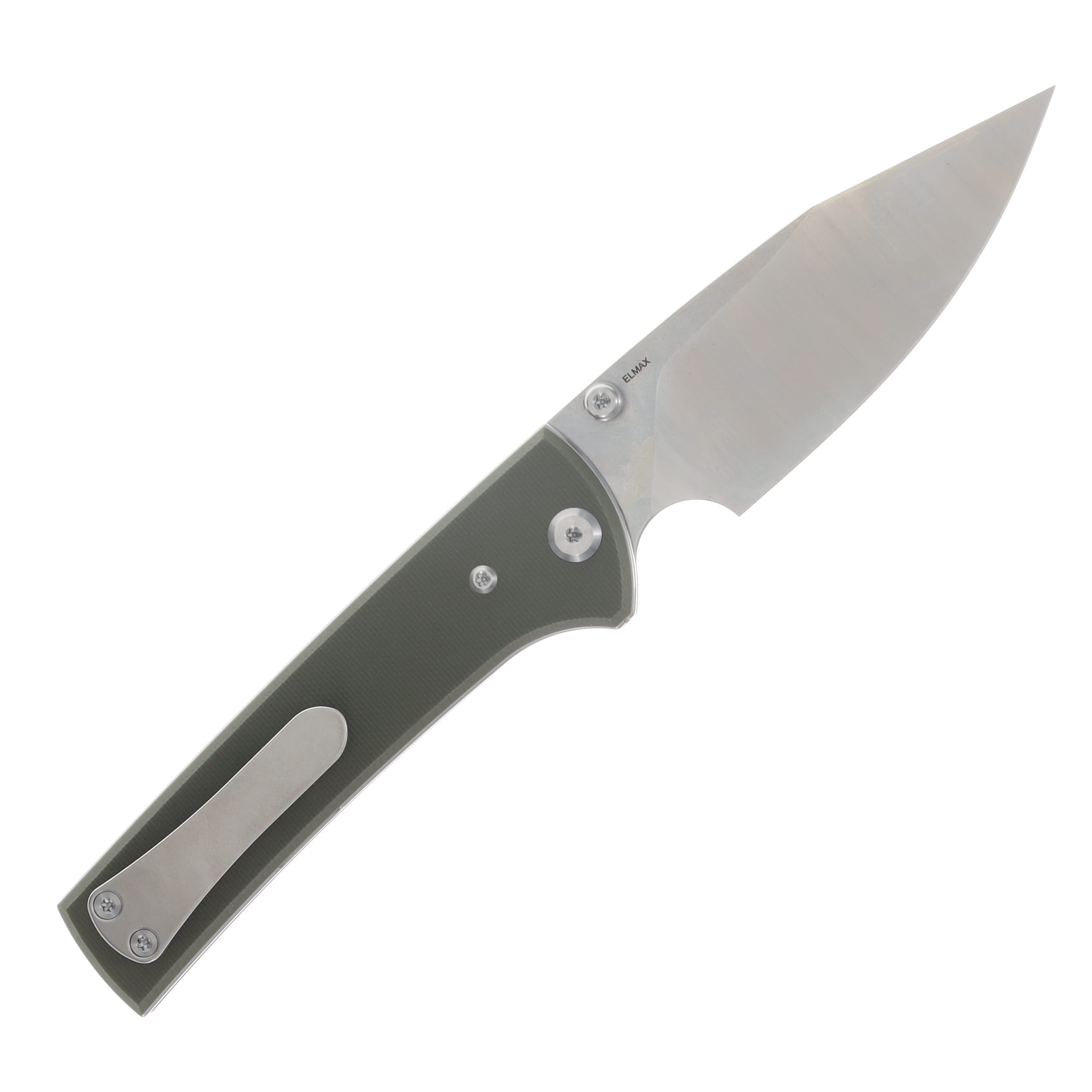 Chaves Scapegoat 229 Blue Label Linerlock Folding Knife Satin and Stonewash Spear Point/OD Green G-10 CK-4A2-10B2A-1C0-2F View 2