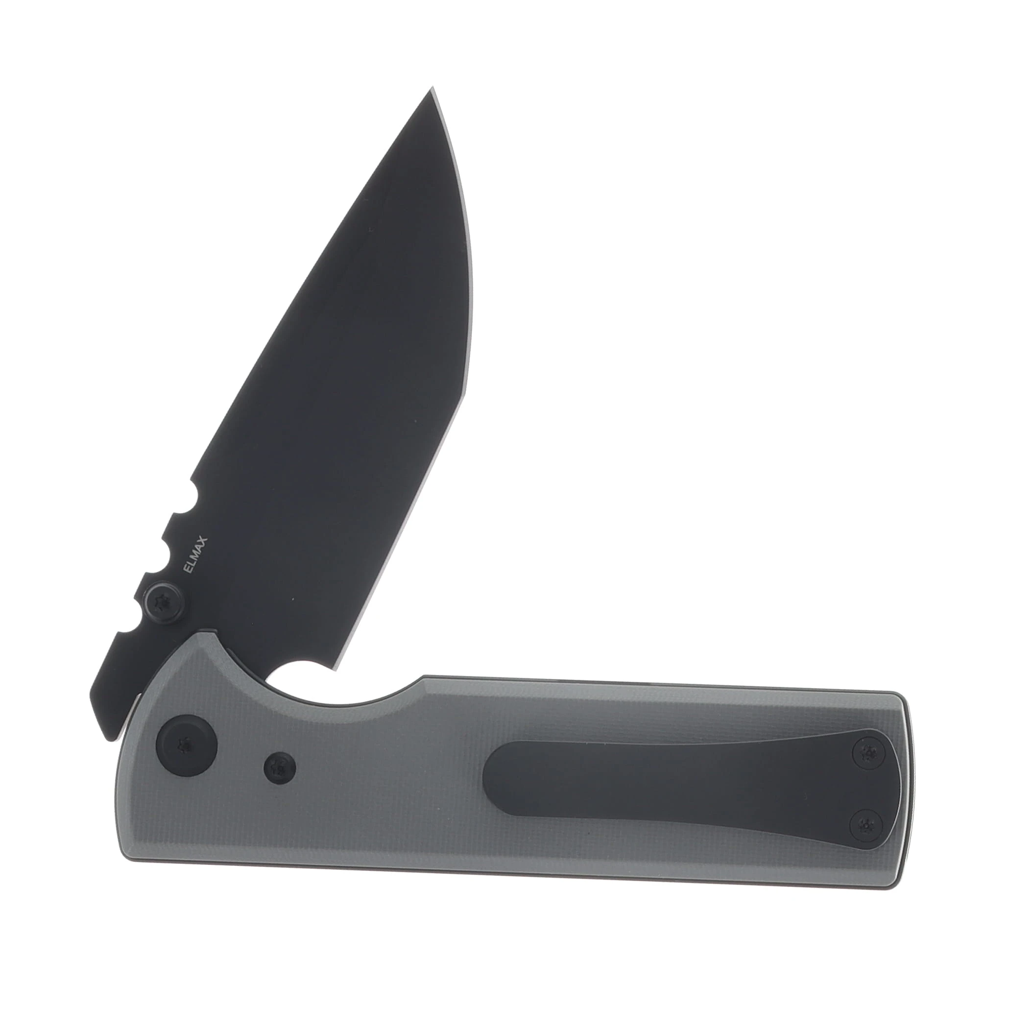 Chaves Blue Label N.T.A.K. Linerlock Folding Knife PVD Tanto/Charcoal Gray G-10 View 3