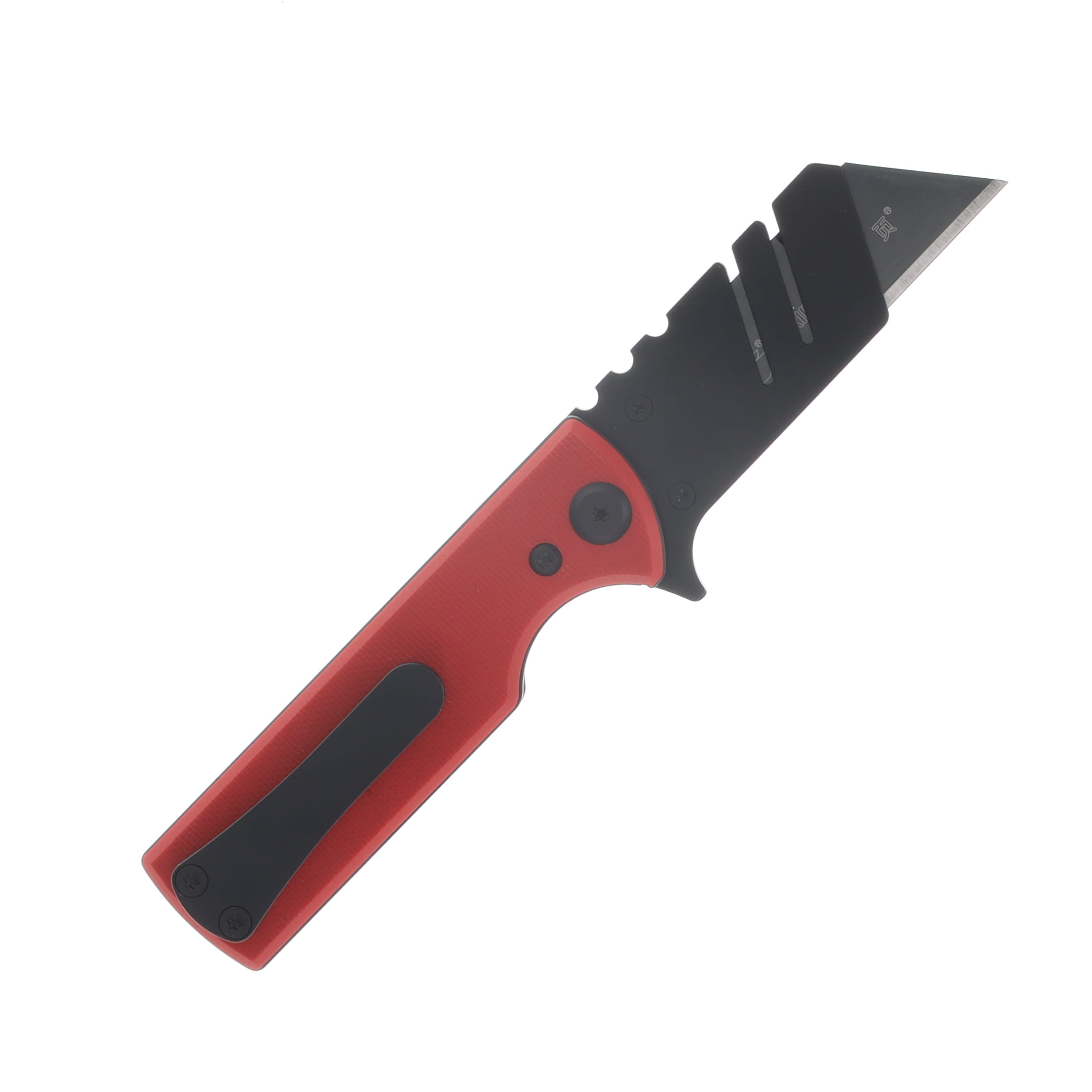Chaves CHUB Blue Label Folding Utility Knife PVD/Red G-10 CK-7C2-5F6B-REDG10 View 2