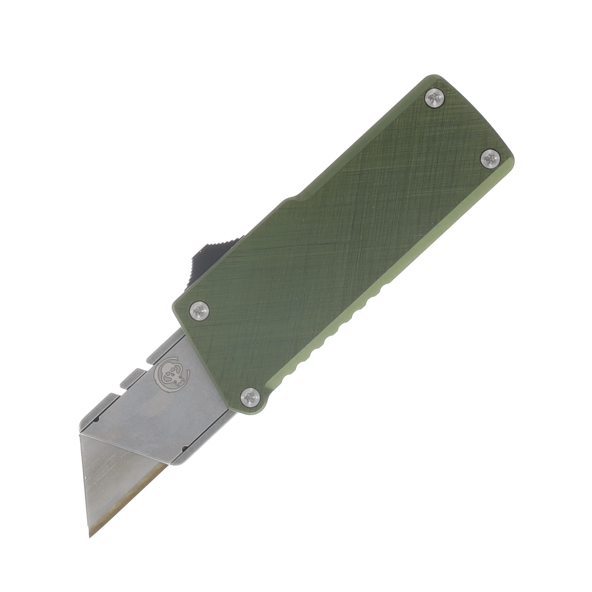 Chaves CHUB Automatic Utility Knife Stonewash/Green Aluminum CK-8C-11-5F-6F-3D4 View 1