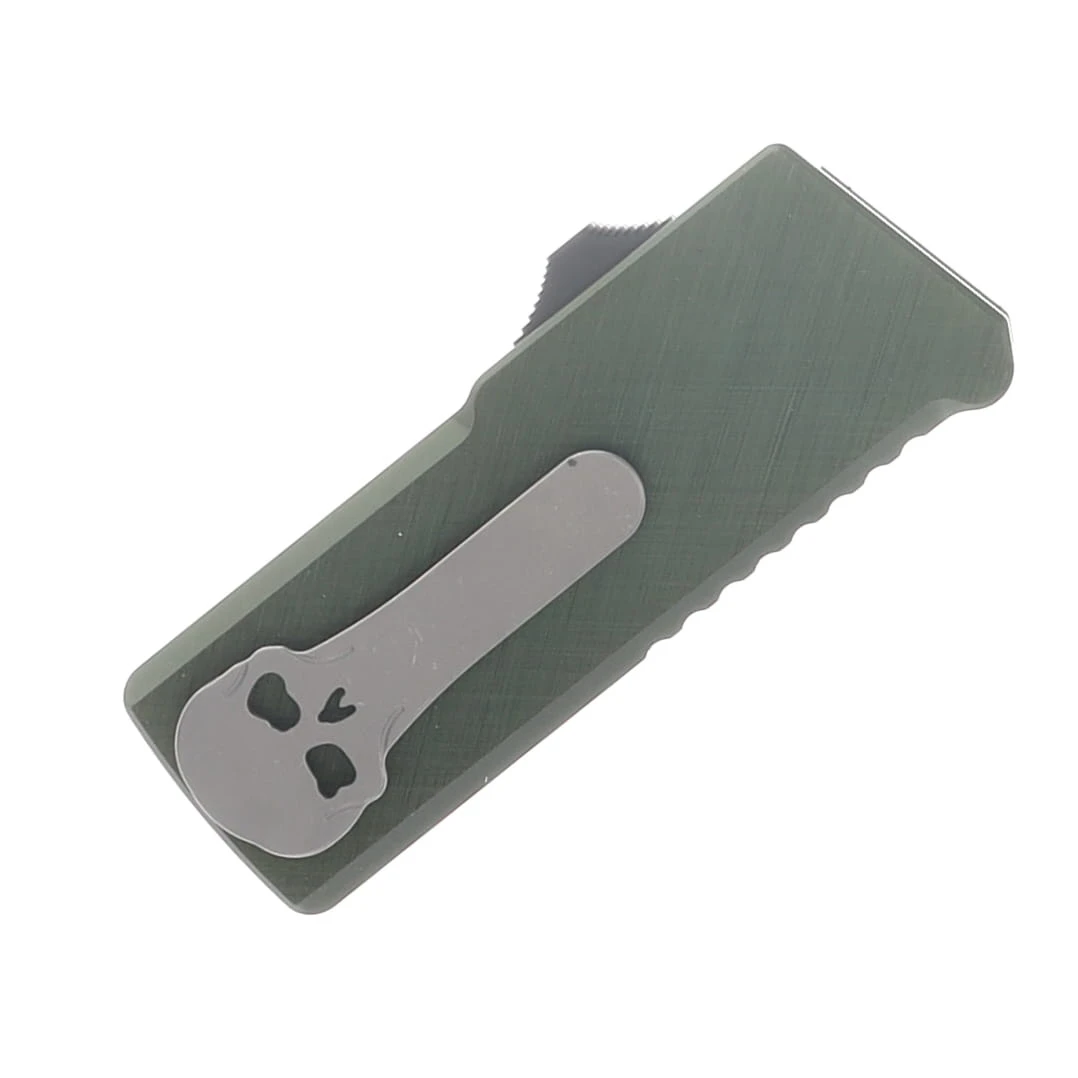 Chaves CHUB Automatic Utility Knife Stonewash/Green Aluminum CK-8C11-5F6F-3D3 View 4