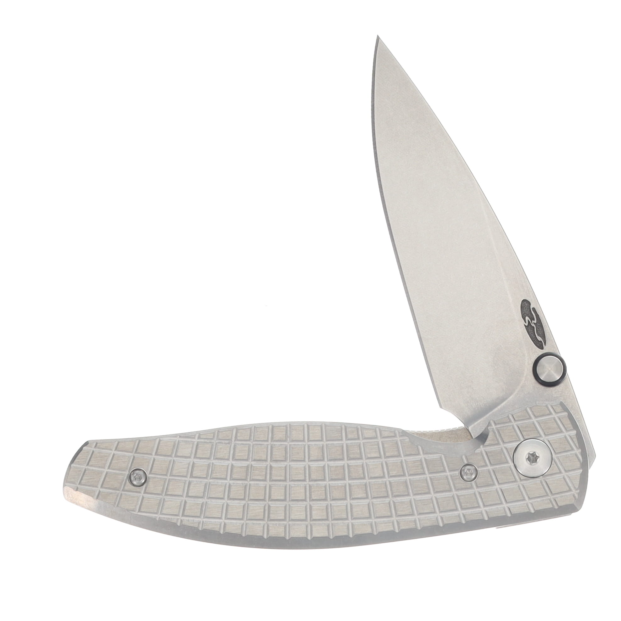 TRM ATOM Linerlock Folder MagnaCut Blade TI Frag Flat Scales Custom TI Clip DLR-ATM-TI-FRAG View 3