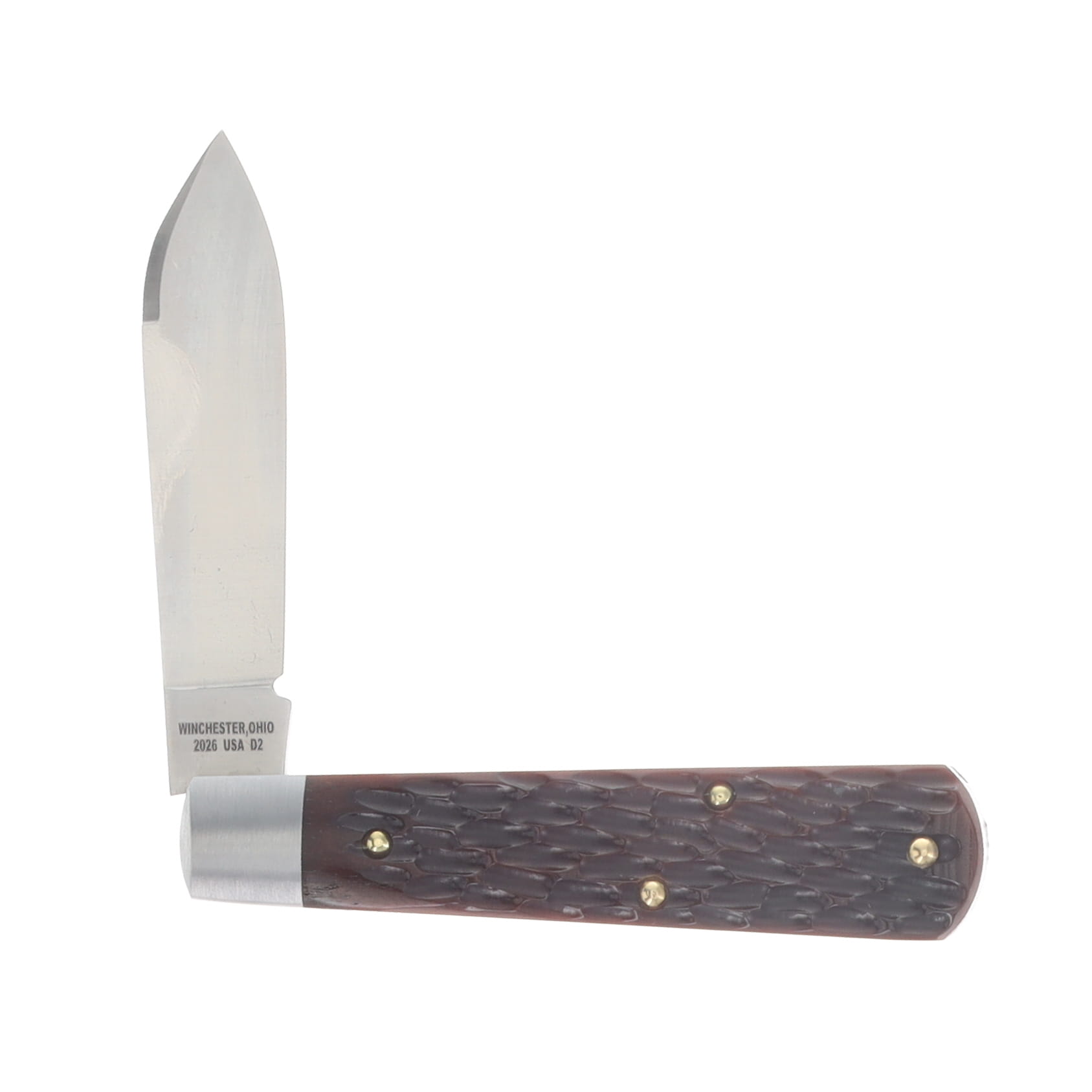 Beaver Falls Cutlery Jack Brick Red Jigged Bone Folding Knife BFBRJB View 4