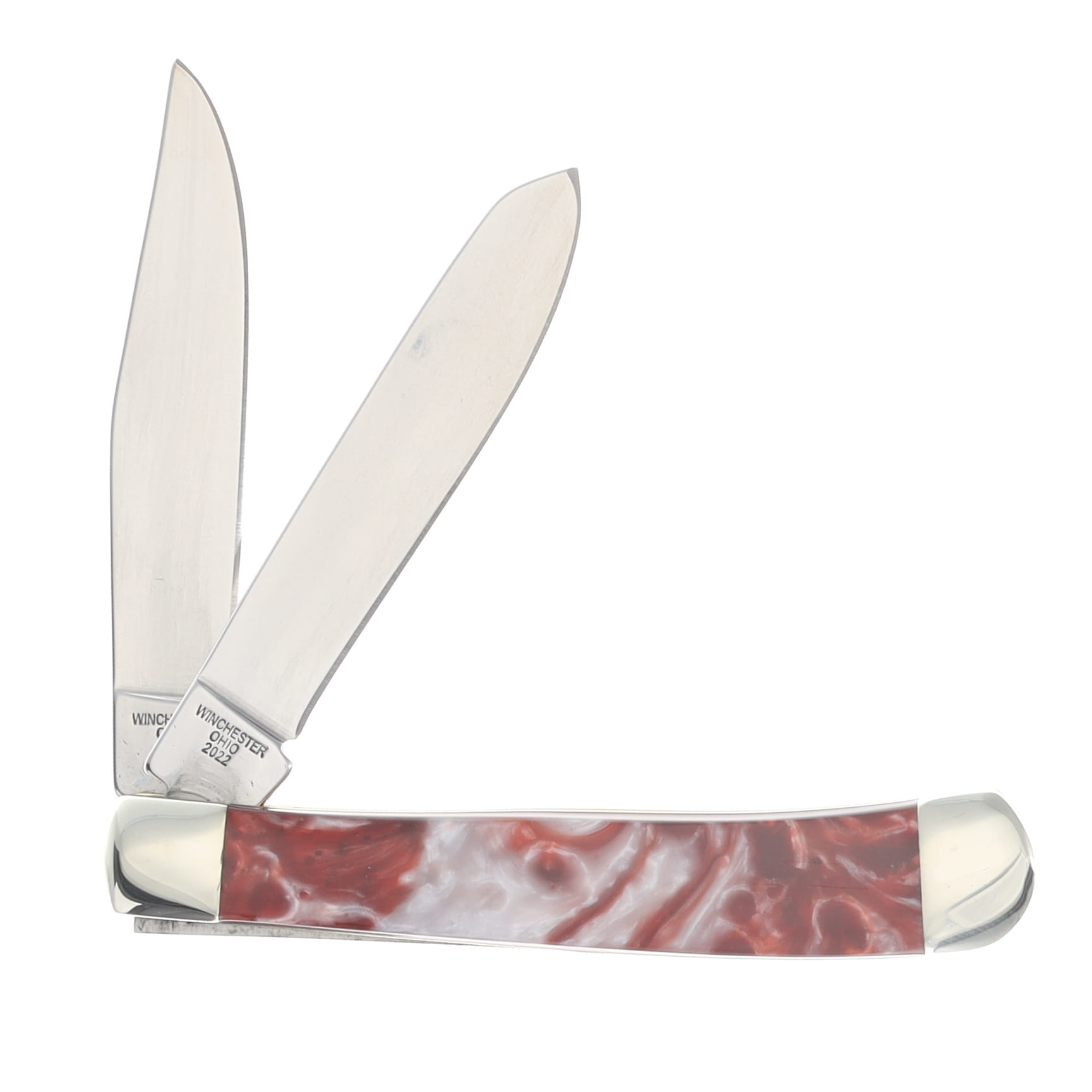 Battle Axe Cutlery 2-Bld. Trapper Ruby Mica Pearl 1-of-25 Folding Knife  CCBA7219-RUBY View 2