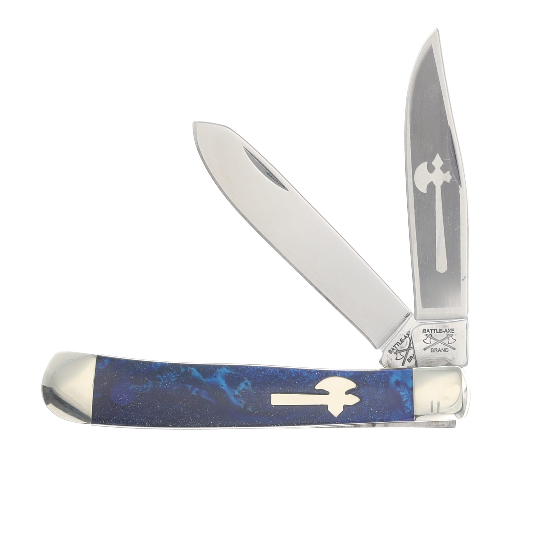 Battle Axe Brand 2-Bld. Trapper Blue Velvet Mica Pearl 1-of-25