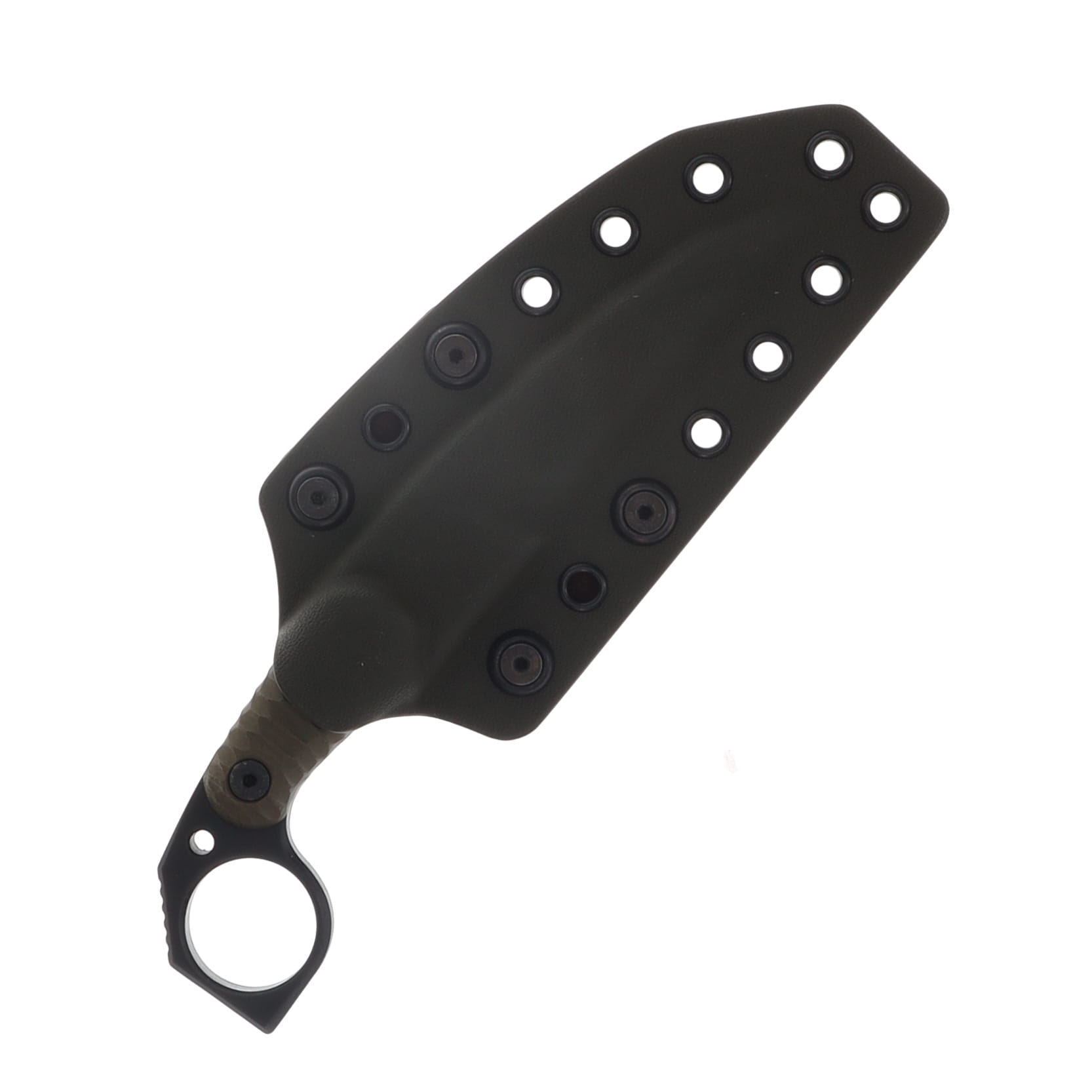 Miller Brothers M-5 Fixed Blade Knife OD Green G-10/Brown Accents with OD Sheath M-5ODBNSODH View 4