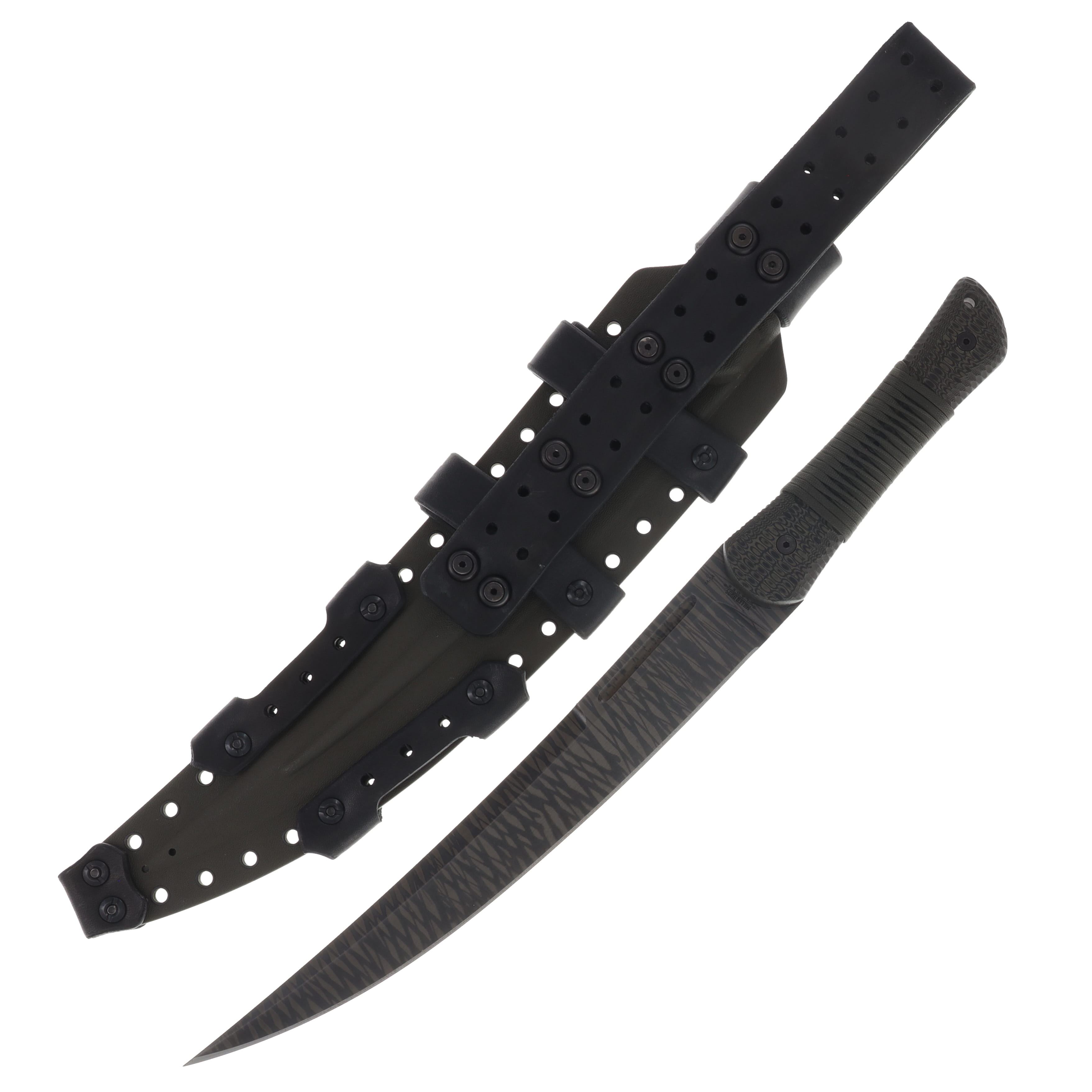 Miller Brothers M-34 Short Sword OD/Black Paracord with OD Sheath M-34ODBKSODBKHBKP View 2