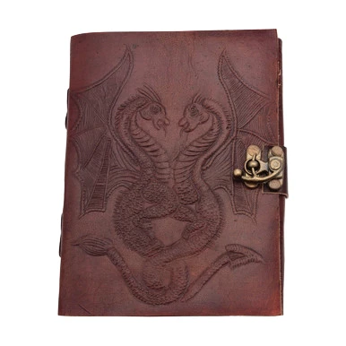 Szco Double Dragon Leather Journal View 1
