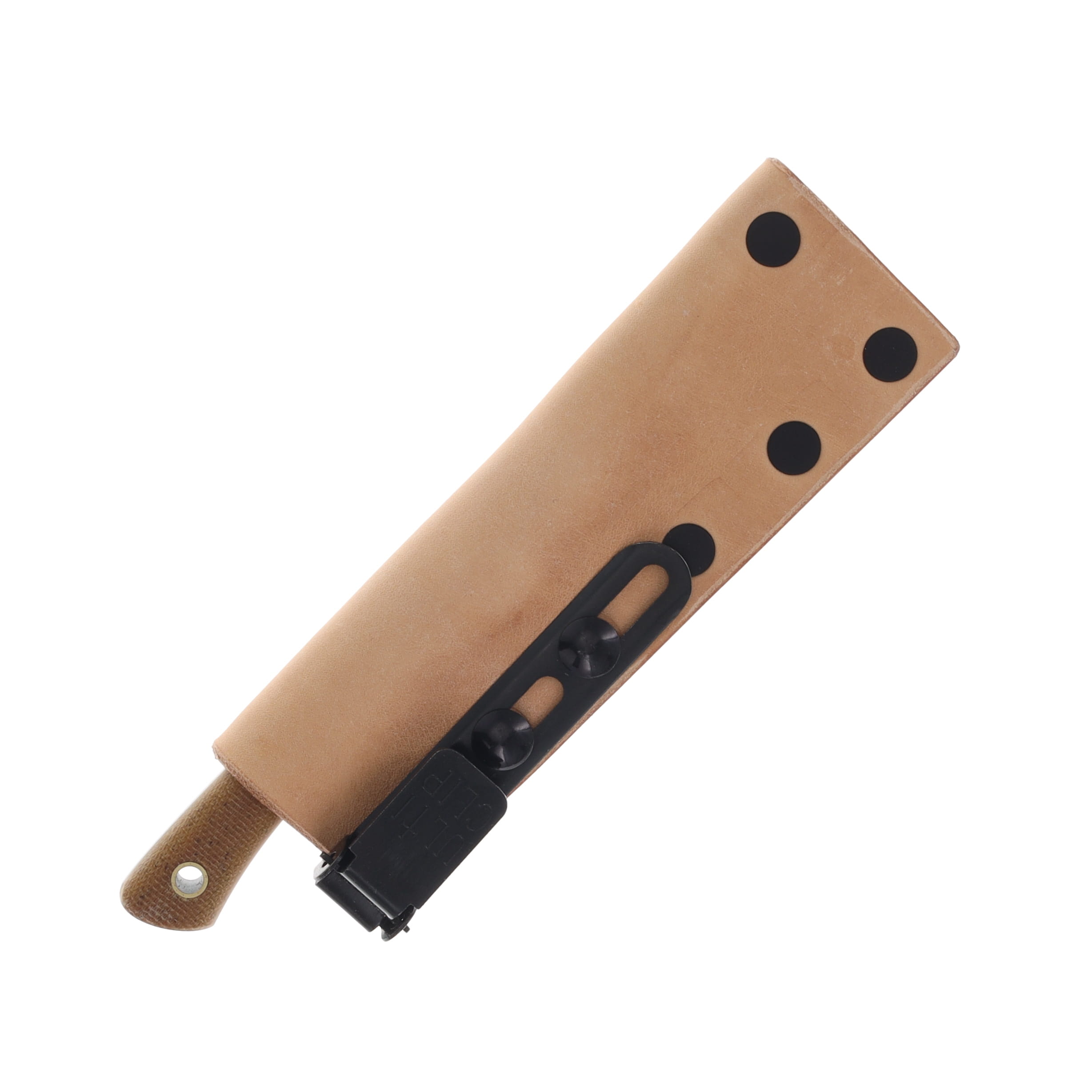 Lishen Knives Northern Scalpel Fixed Blade Matte Natural Canvas Handle Brass Pins LKNENCHP View 4