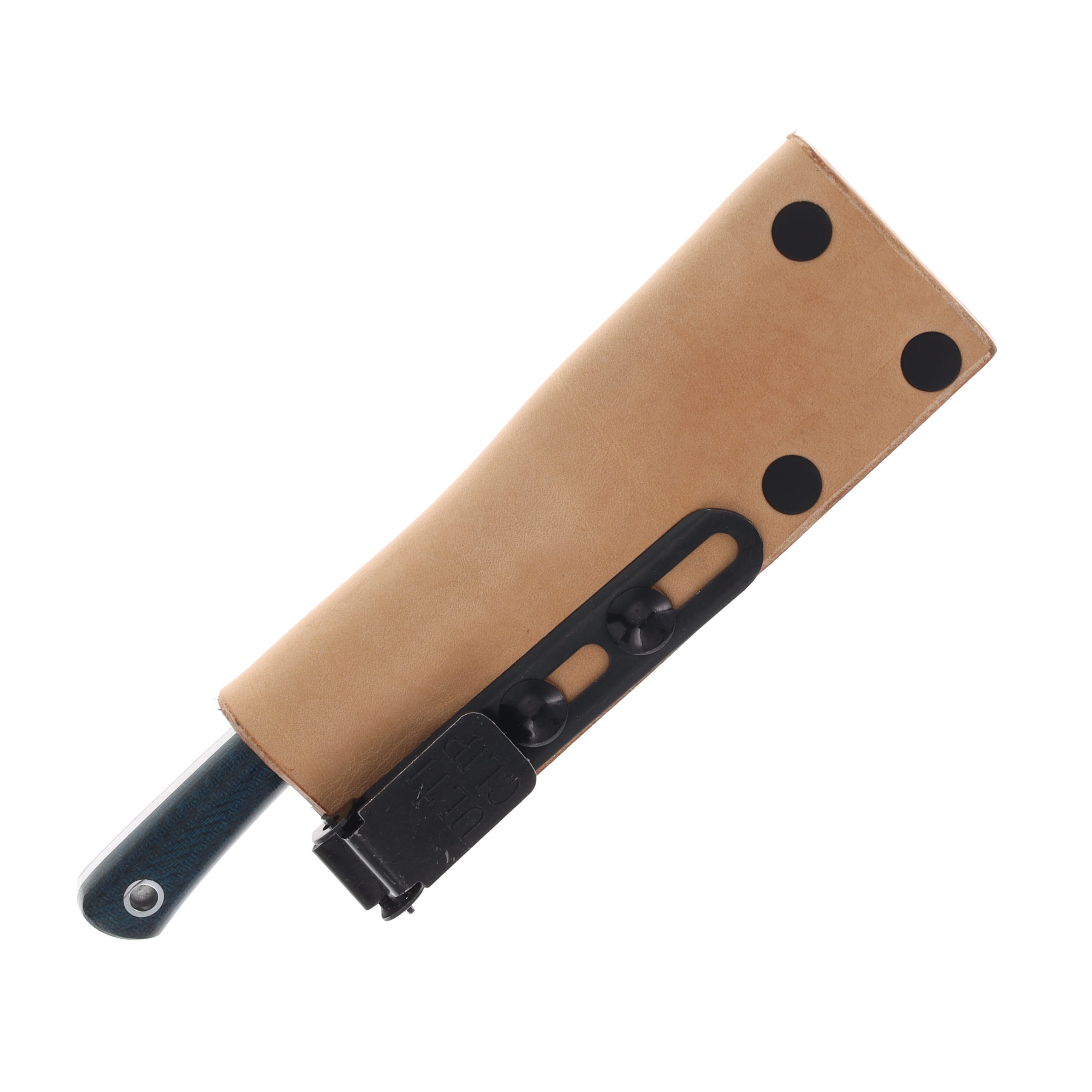 Lishen Knives Mini Northern Scalpel Fixed Blade Blue Canvas Handle Aluminum Pins LKNEBCHANDLP View 4
