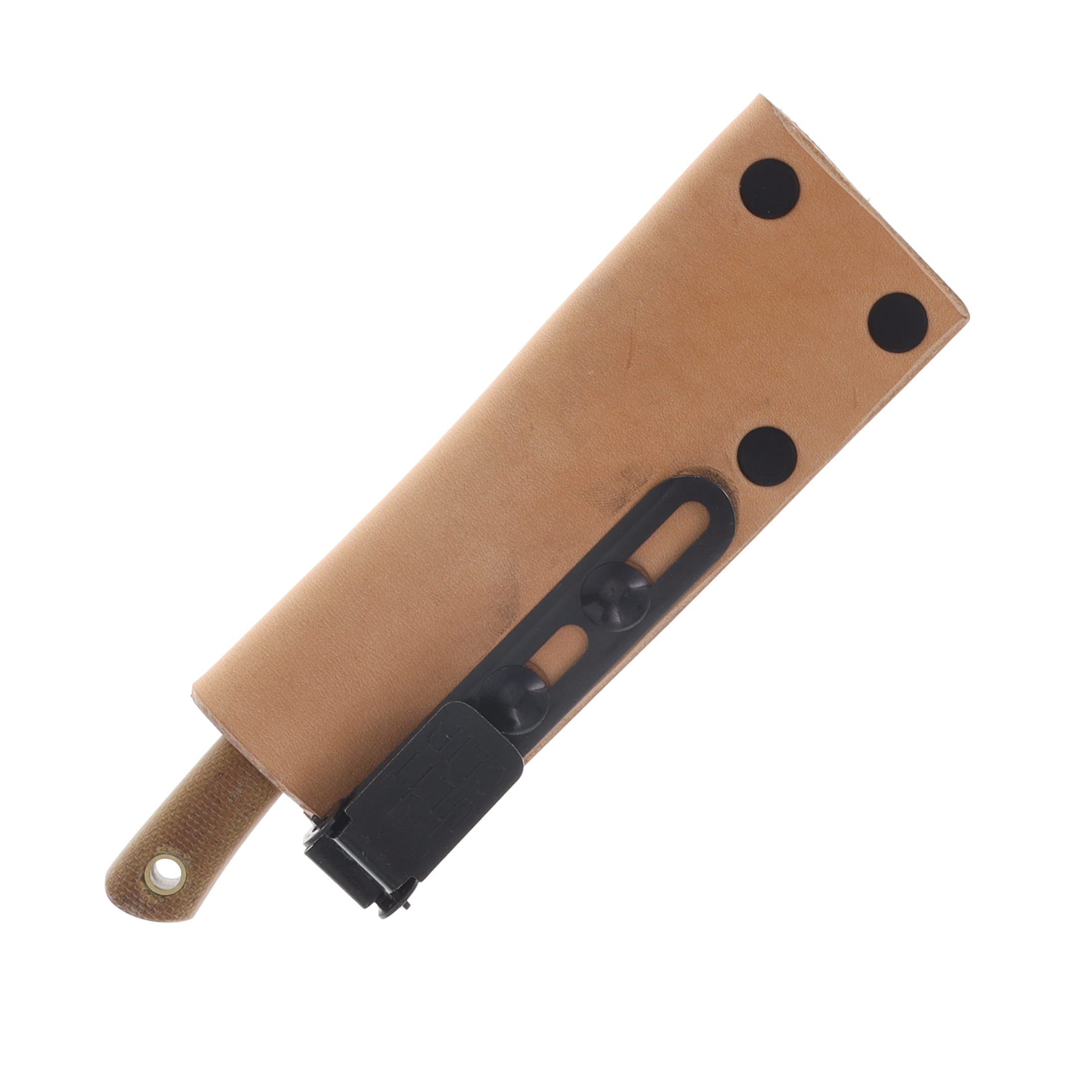 Lishen Knives Mini Northern Scalpel Fixed Bld Matte Natural Canvas Handle Brass Pins LKN HNCNHBP View 4