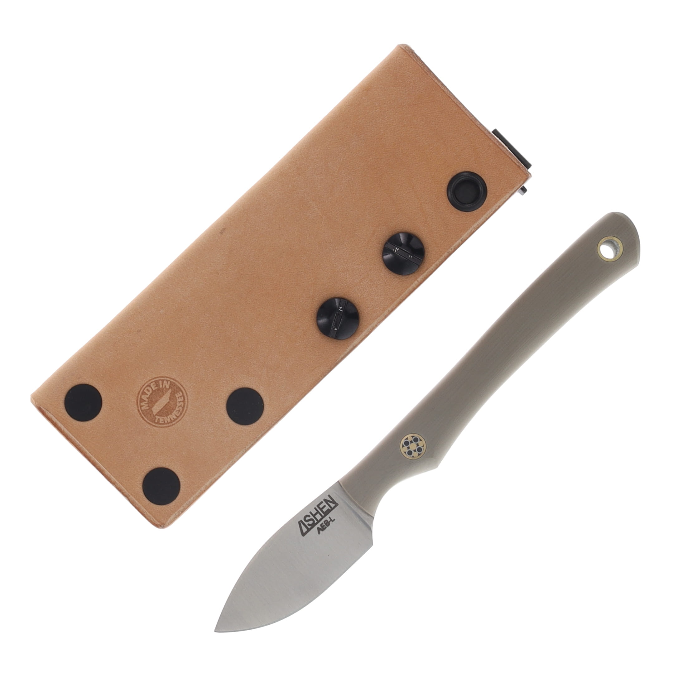 Lishen Knives Mini Northern Scalpel Fixed Blade Mojave G-10 Handle Mosaic Pins LKNOSMGHMP View 1