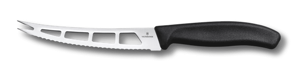 Victorinox Cheese, 5" fork tip, serrated perforated blade, black Swiss Classic                                  *Blister* 6.7863.13B View 1