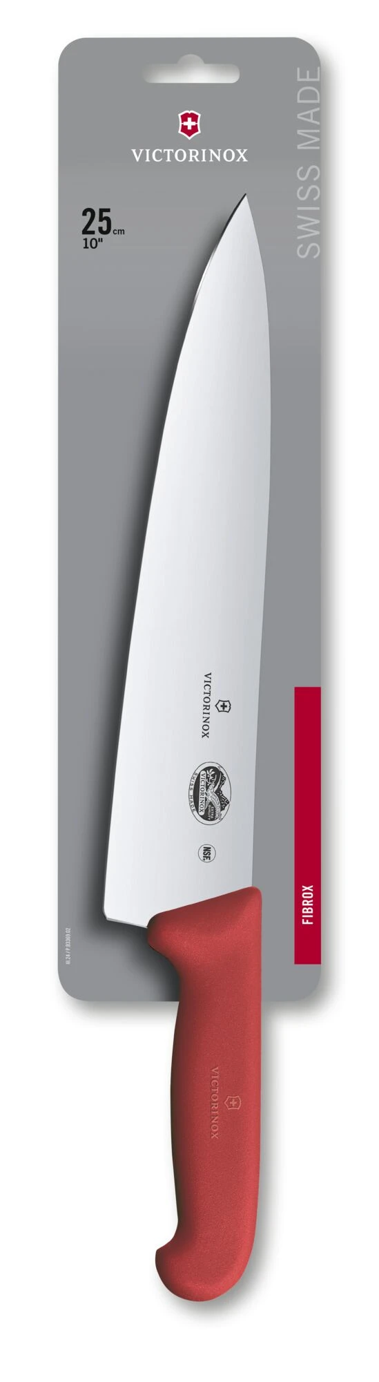 Victorinox Fibrox Pro Chef's Knife 10in Blade Red TPE Handle 5.2001.25B View 2