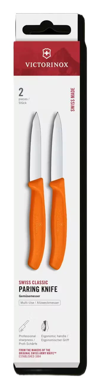 Victorinox Swiss Classic 3.25in Paring Knife 2-Pack (Orange Handles) 6.7609.2C1 View 1