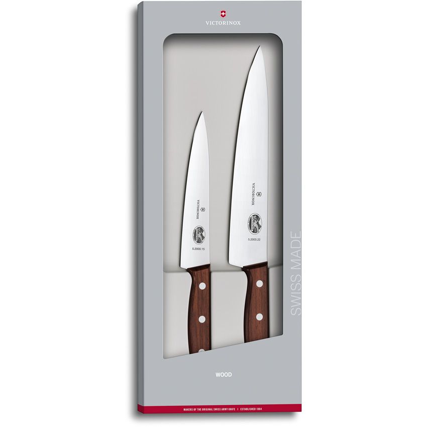 Victorinox 2-Piece Carving and Chef Knife Set (Wood Handles) 5.1050.2G View 2