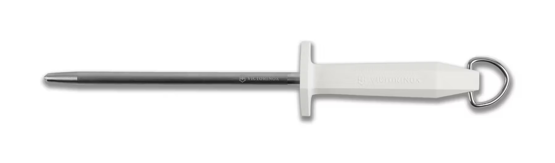Victorinox 7-inch Round Regular Cut Sharpening Steel (White Handle) 7.8991.35 View 1