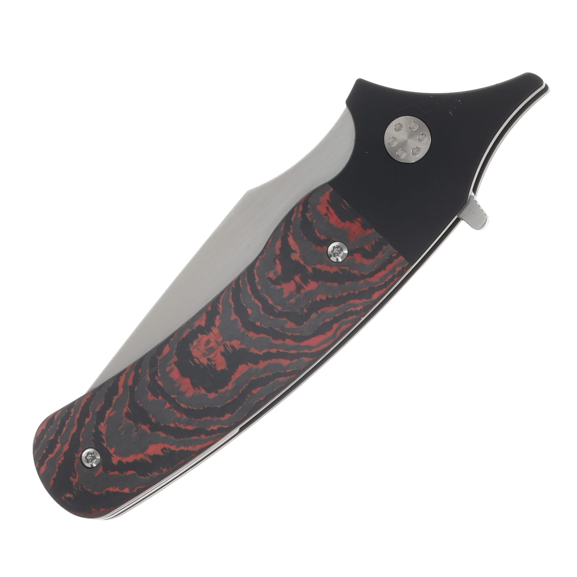 Beans Blades Javelin Folder -  Fat Carbon Lava Flow Handle Satin M390 Blade BBJAVELINFCLF View 5