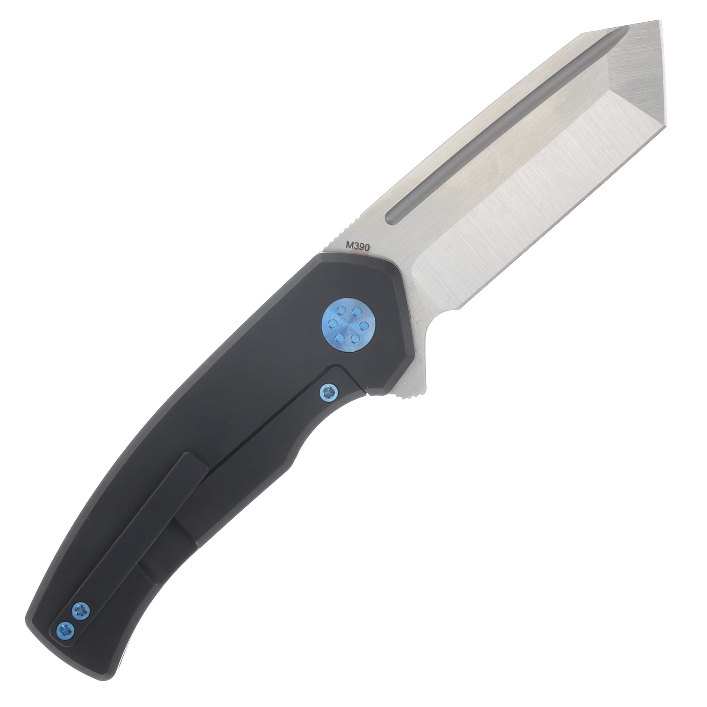 Beans Blades Mini Warrior Folder Carbon Fiber Black Twill Handle Satin M390 Blade BBWARRIORMCFBT View 2