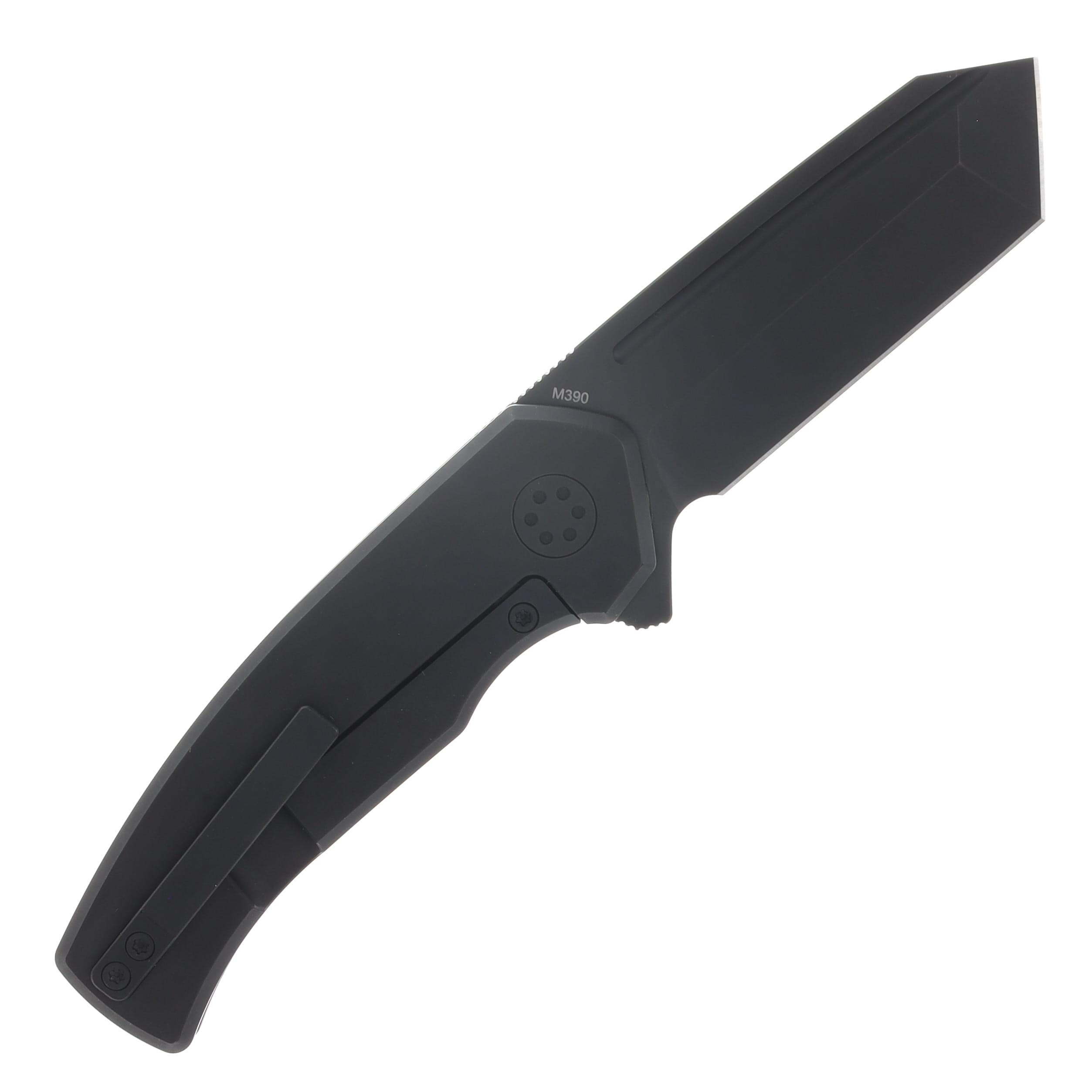 Beans Blades Mini Warrior Folder Fat Carbon Lava Flow Handle PVD M390 Blade BBWARRIORFCLFP View 2