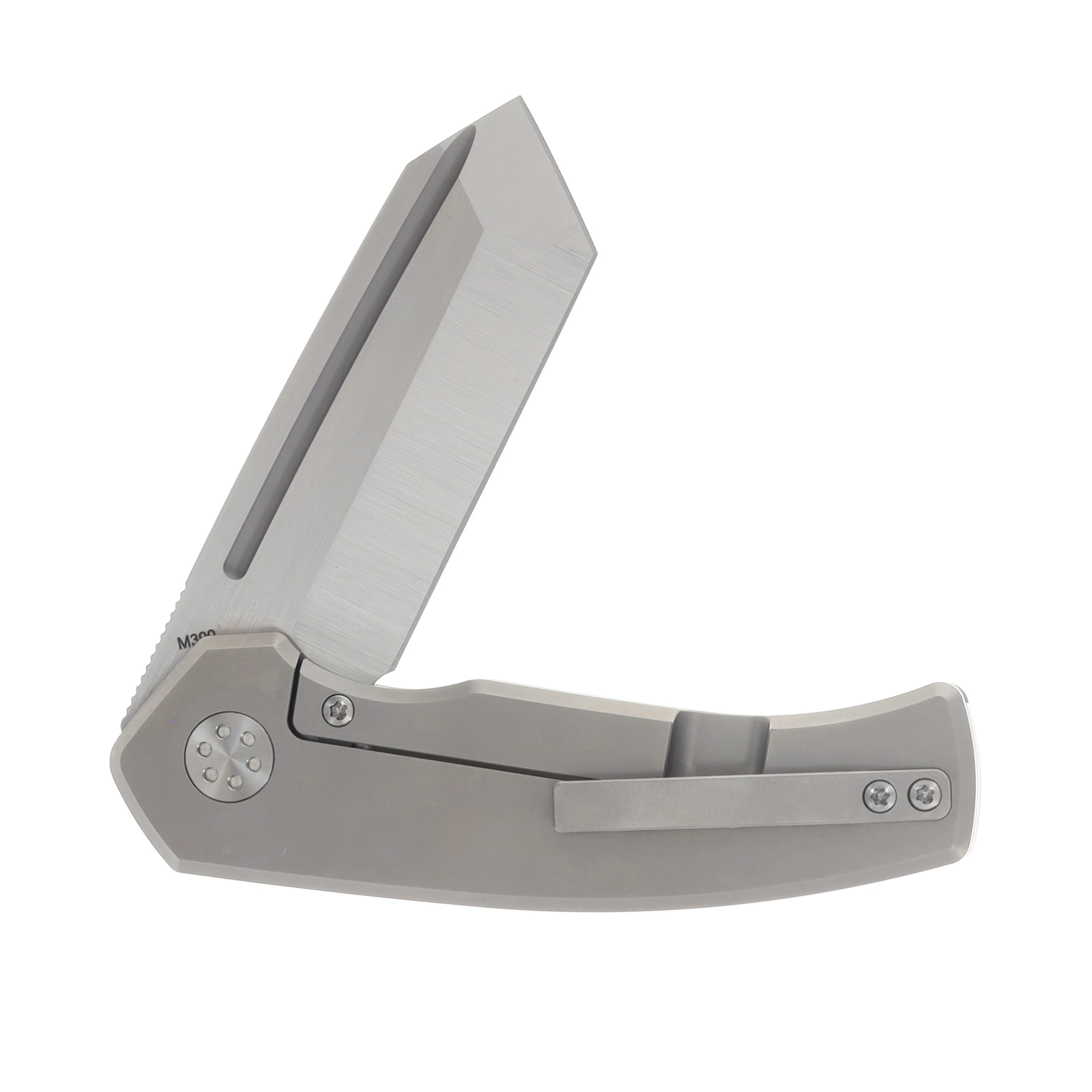 Beans Blades Mini Warrior Folder Smooth Bead Blast Handle Satin M390 Blade BBWARRIORSBBS View 4