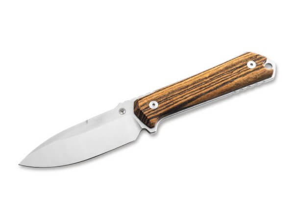Boker Kiboku Fixed Blade Bocote Wood Handle RWL-34 Steel Drop Point Blade View 1
