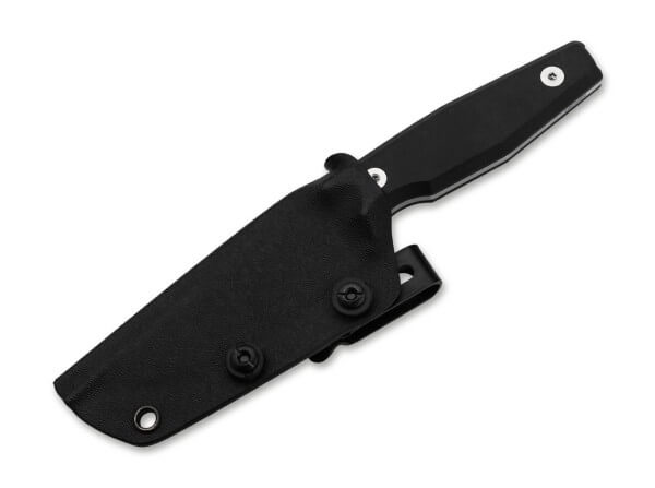 Boker Daily Knives AK4 Fixed Blade Black Richlite Handle 14C28N Drop Point Blade View 3