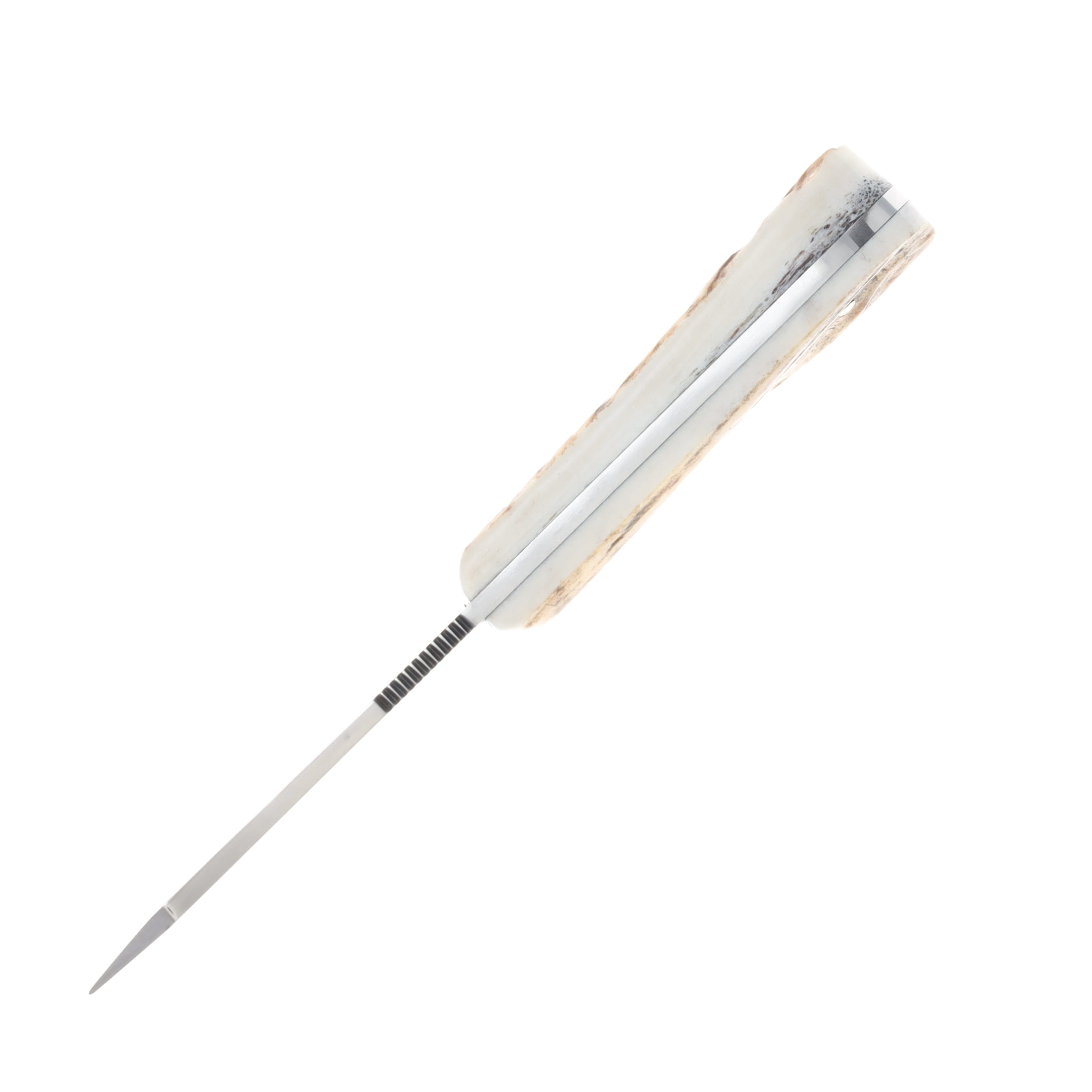 Clyde Cutlery Co. Caper Elk Stag Handle Fixed Blade W/Sheath CLYDE-ES View 5