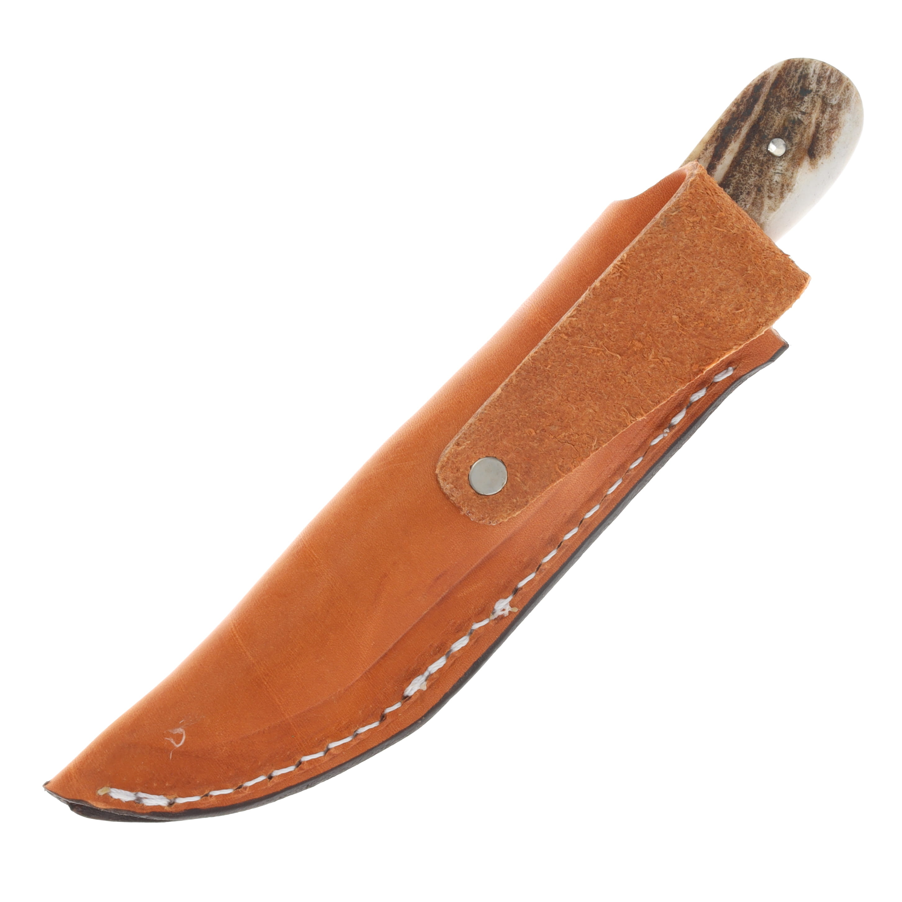 Clyde Cutlery Co. Caper Elk Stag Handle Fixed Blade W/Sheath CLYDE-ES View 4