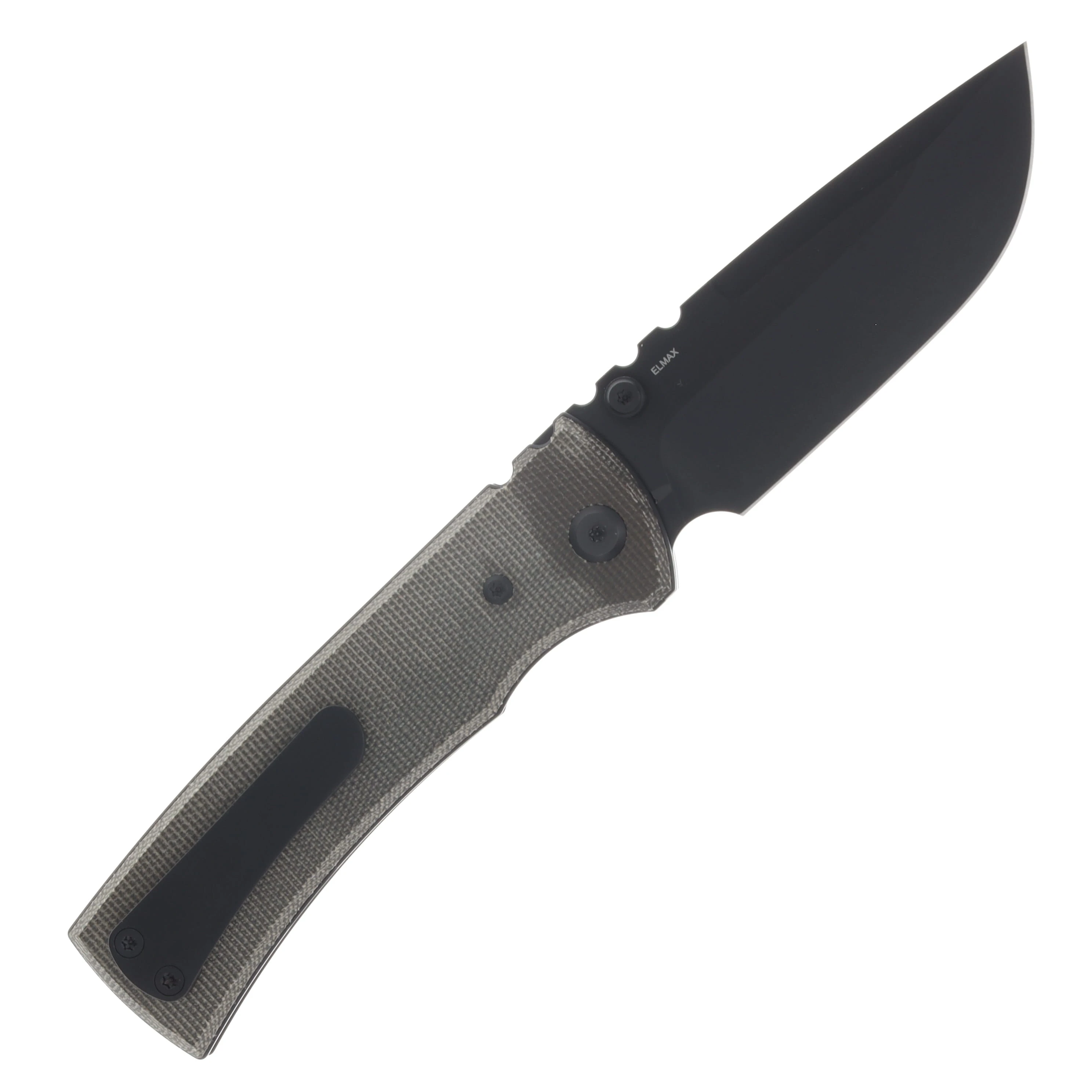 Chaves Redencion 229 Folder Green Micarta Handle Elmax Blackout Drop Point Blade CK-1A2-1C2A-4C1-2B View 2