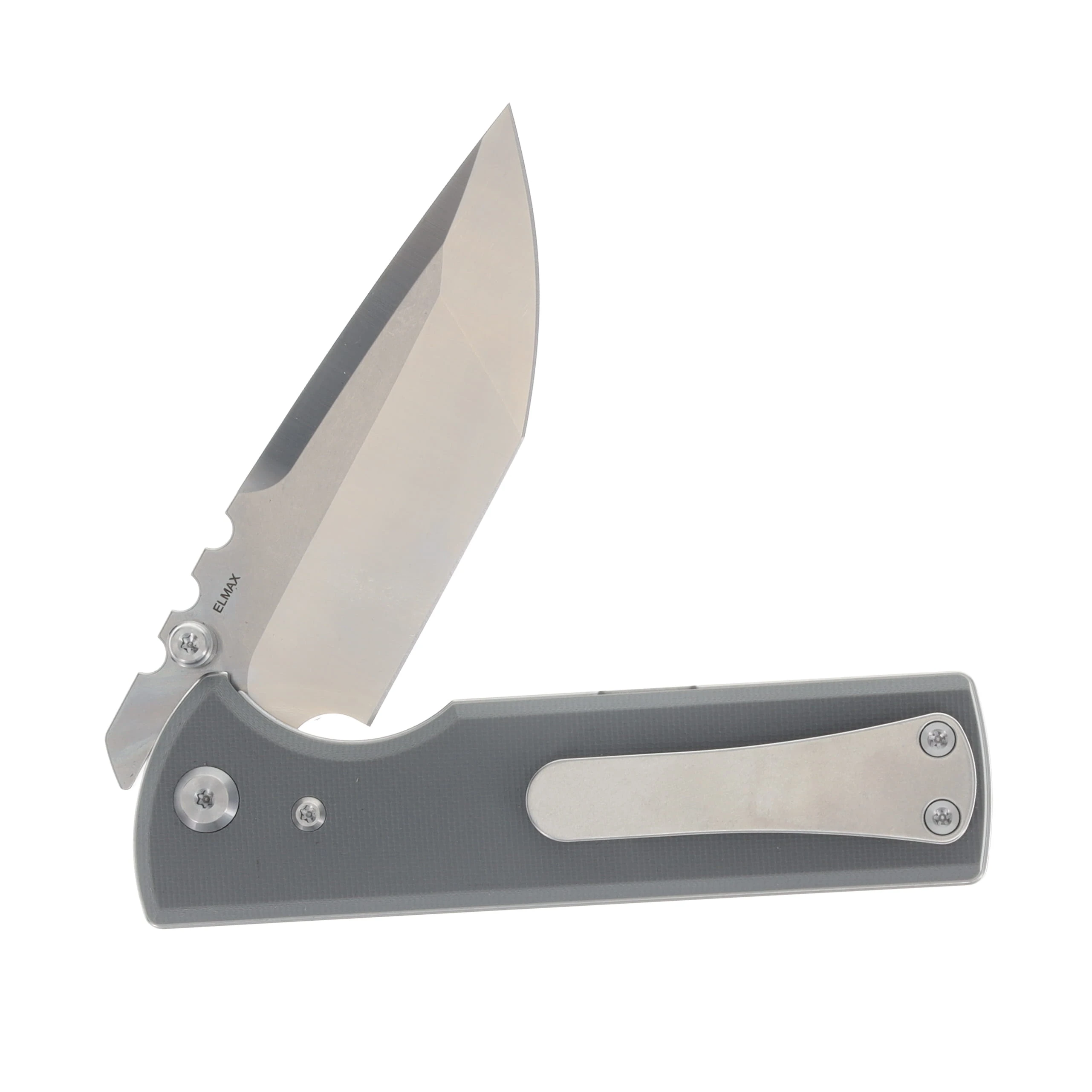 Chaves N.T.A.K. Redencion Folder Charcoal Gray Handle Elmax Satin Tanto Blade CK-1D2-2B2A-1C0-15F View 4
