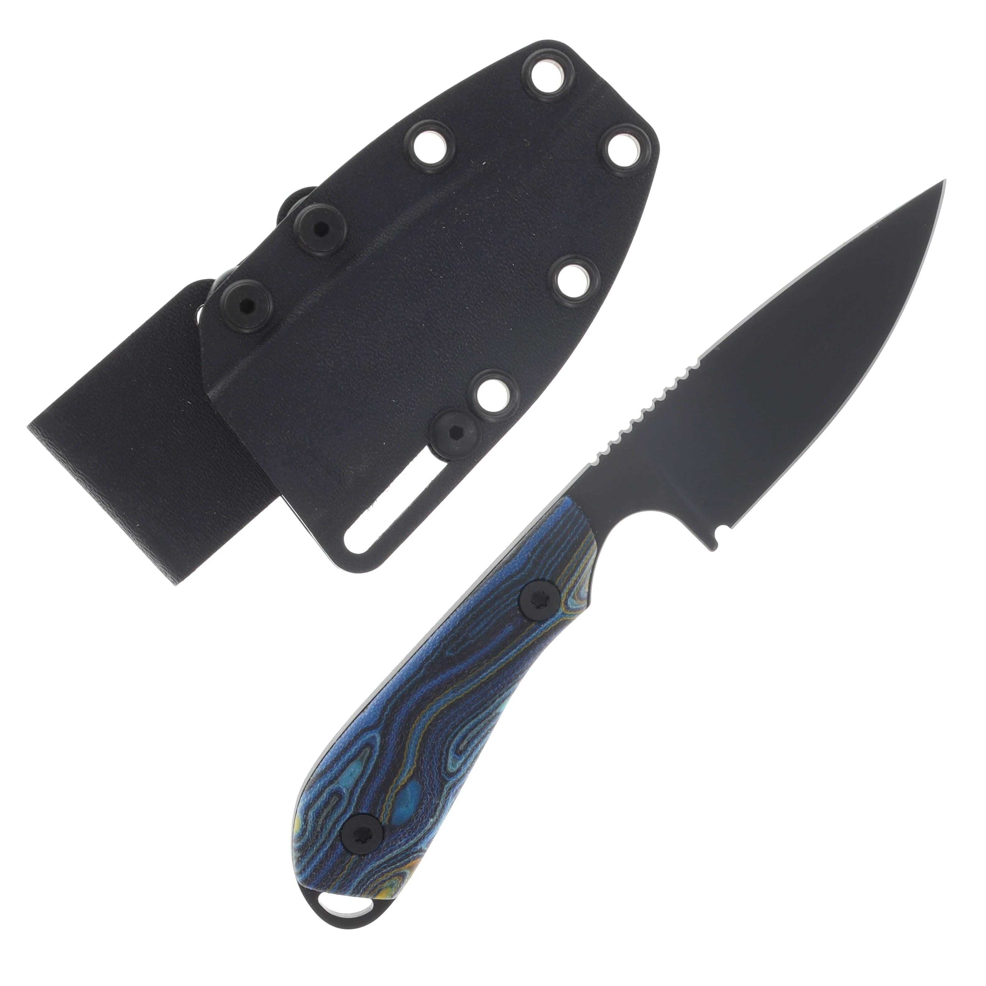 White River SMKW Exclusive Custom Model 1 Fixed Blade Knife Black PVD S35VN/Starry Night G-Carta WRM1-GCRTSN View 1
