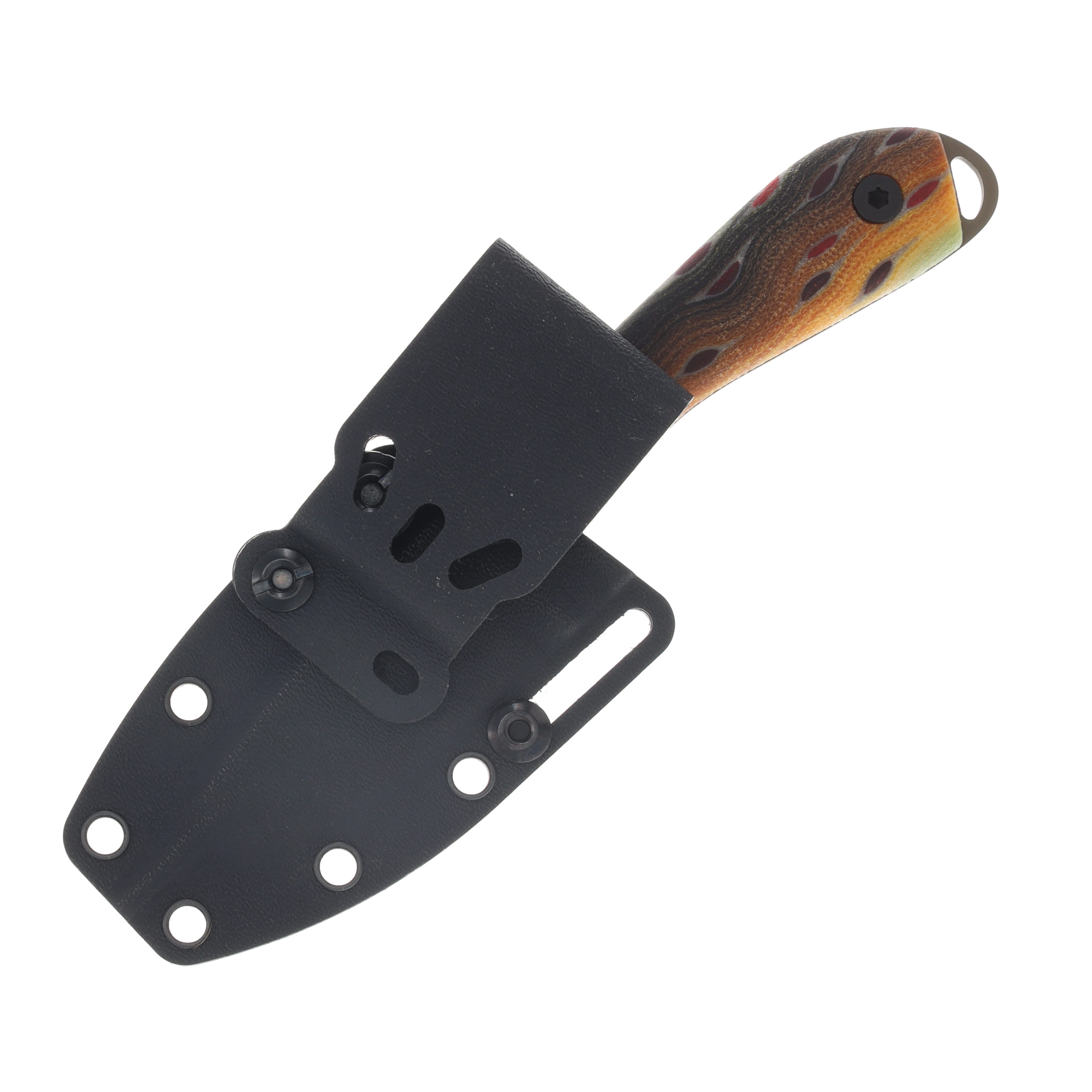 White River SMKW Exclusive Custom Model 1 Fixed Blade Knife FDE PVD S90V Brown Trout G-Carta WRM1-GCRTBT View 4