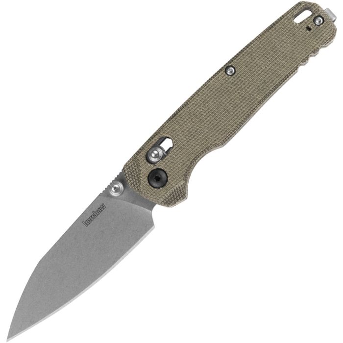 Kershaw Bel Air DuraLock Folding Knife Stonewash Magnacut/Green Canvas Micarta KS6105OLMC View 1