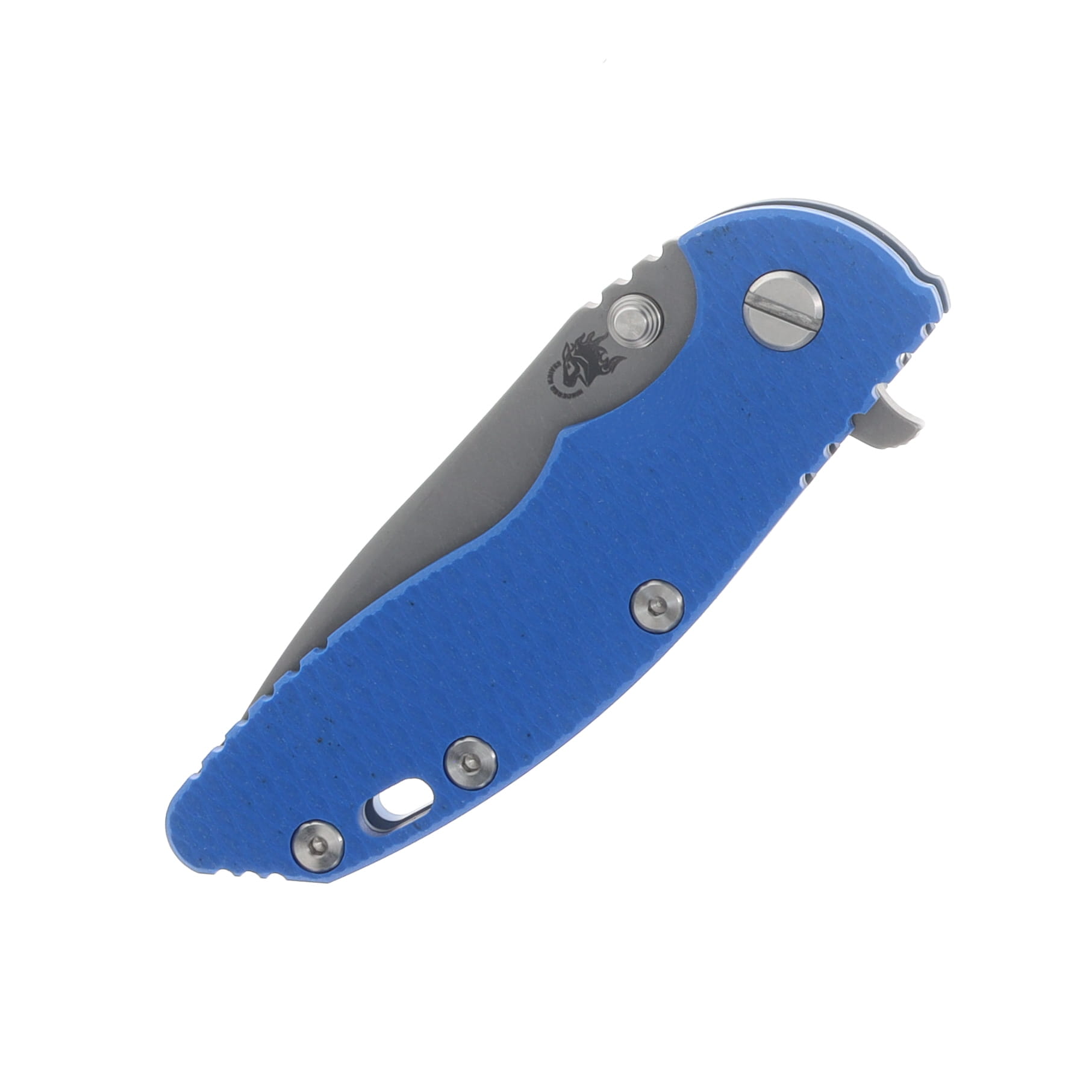 Hinderer XM-18 3.25 Flipper Folding Knife Magnacut Spanto/Blue G-10 and Battle Blue Titanium KXM325SPANFBBLBL View 6
