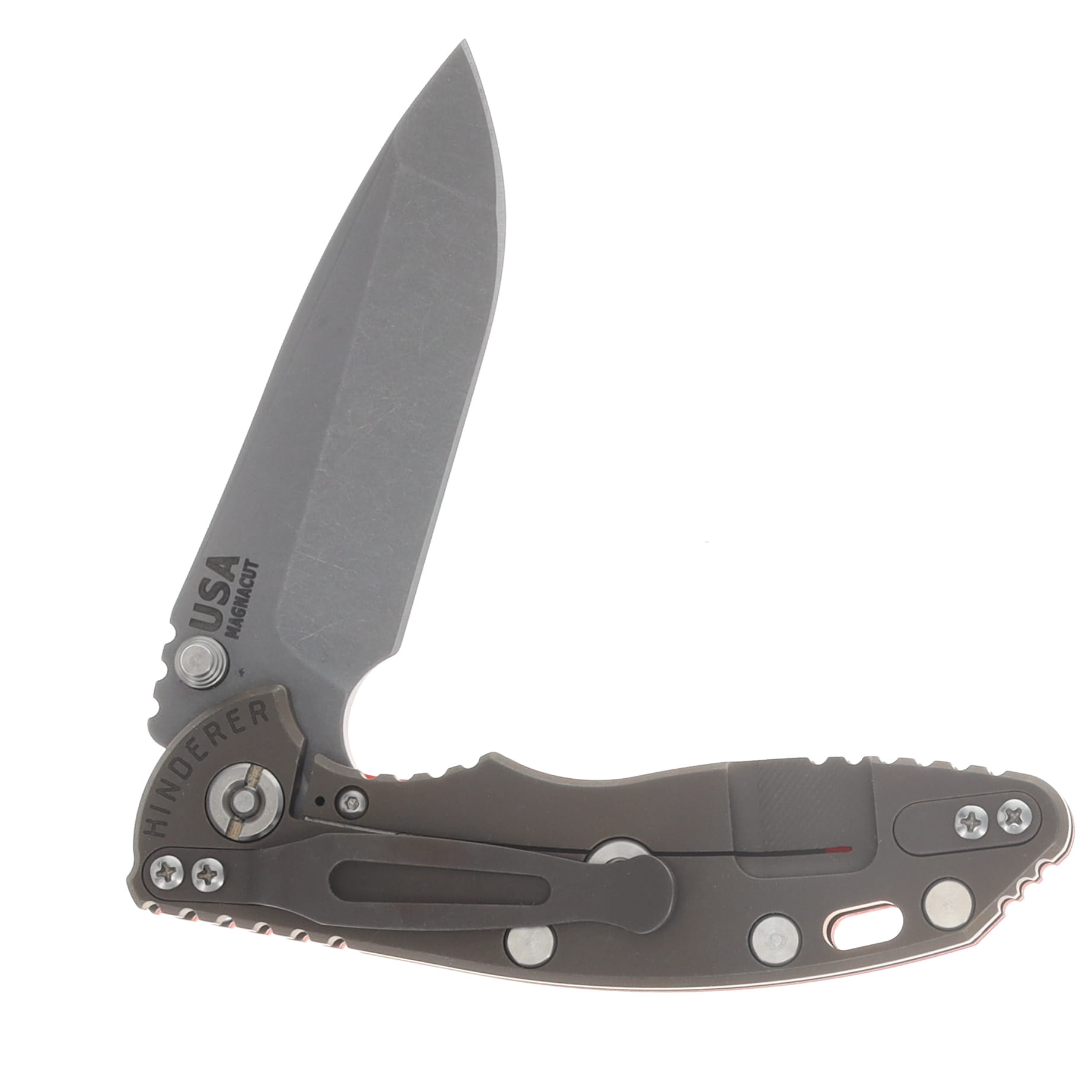 Hinderer XM-18 3.25 Flipper Folding Knife Magnacut Spanto/Orange G