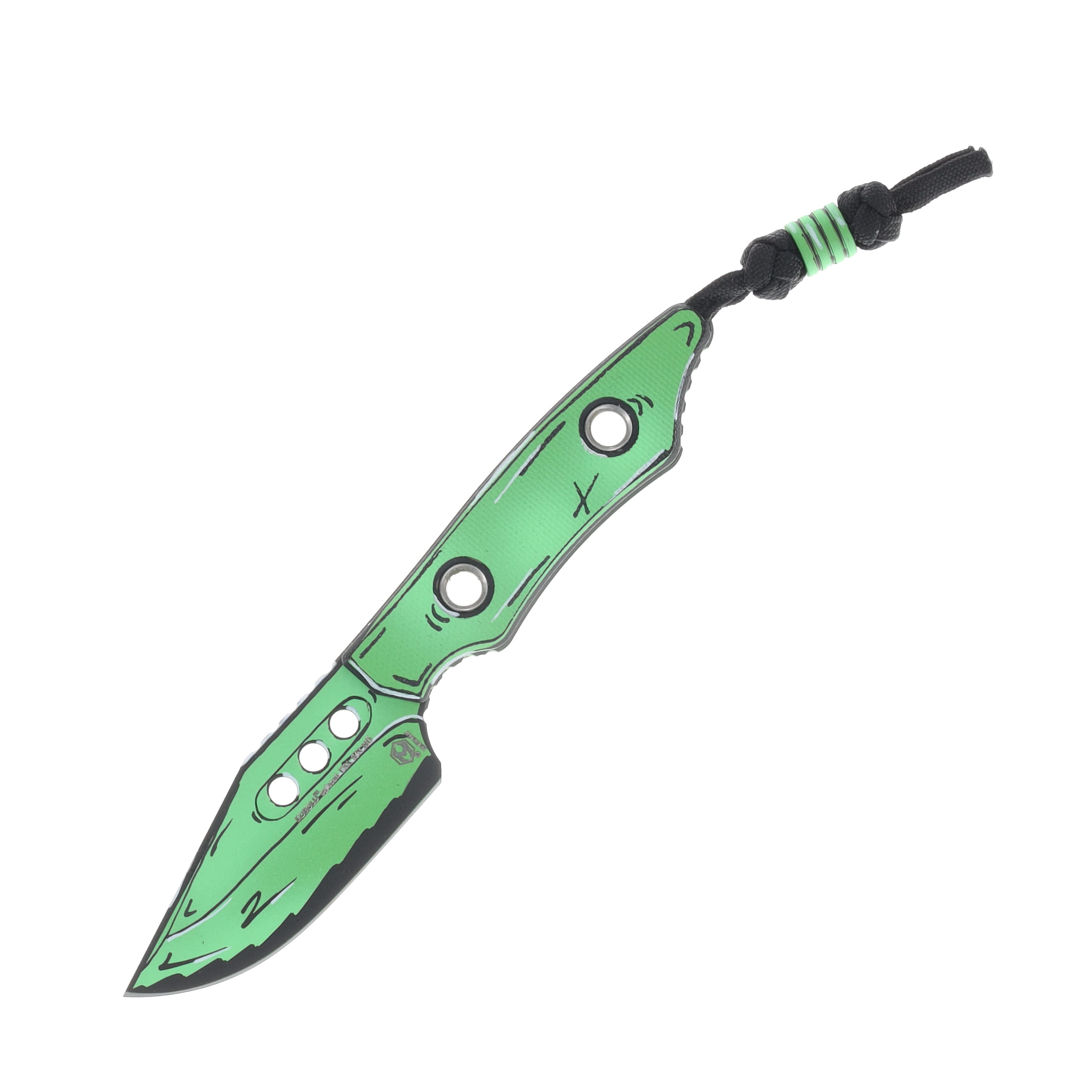Heretic Kobold Fixed Blade Cel Shade Toxic Green with Matching