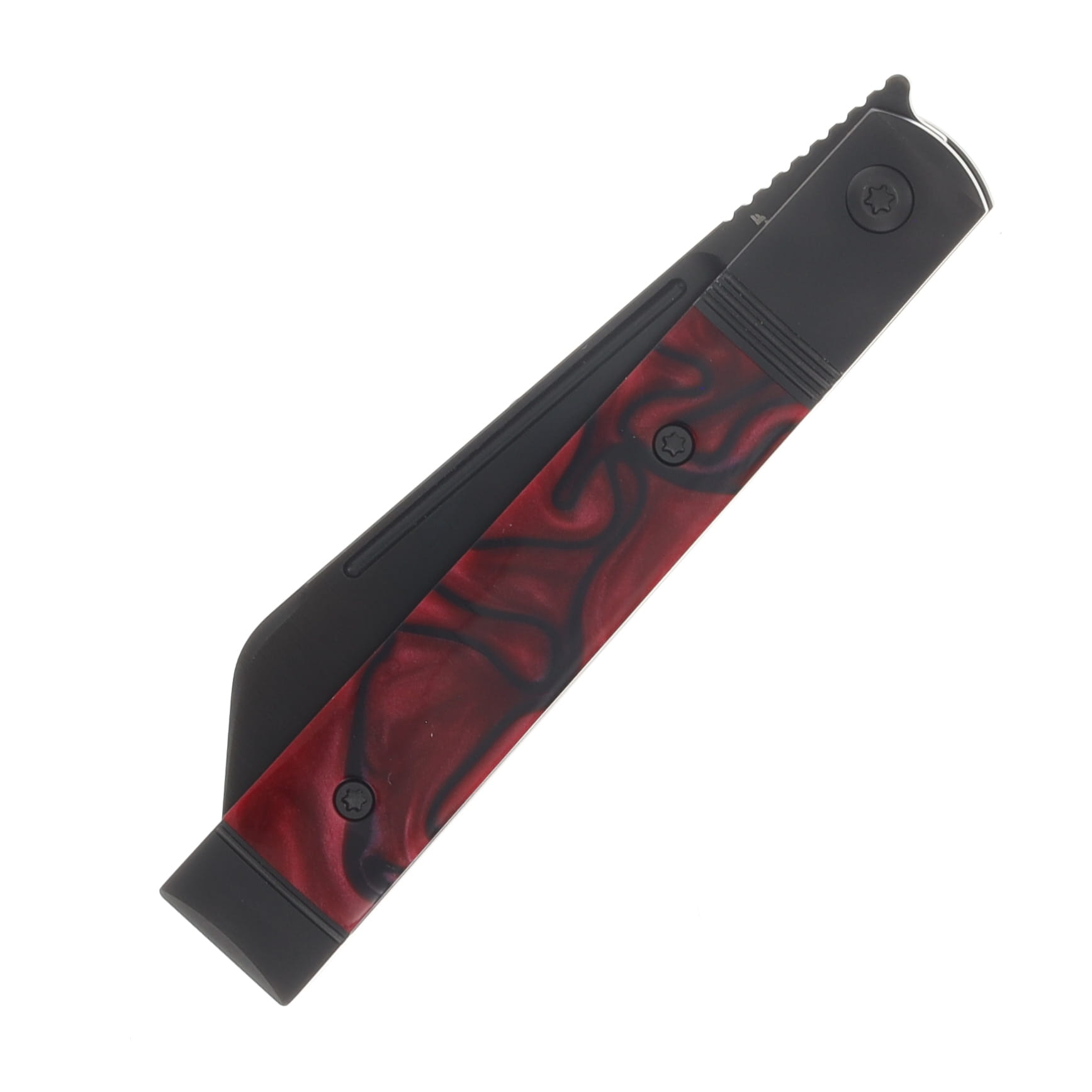 Jack Wolf Knives Feelbetter Jack Folder Kirinite True Blood Black DLC S90V Blade FEELB-01-KIR-TRU-BLD View 6