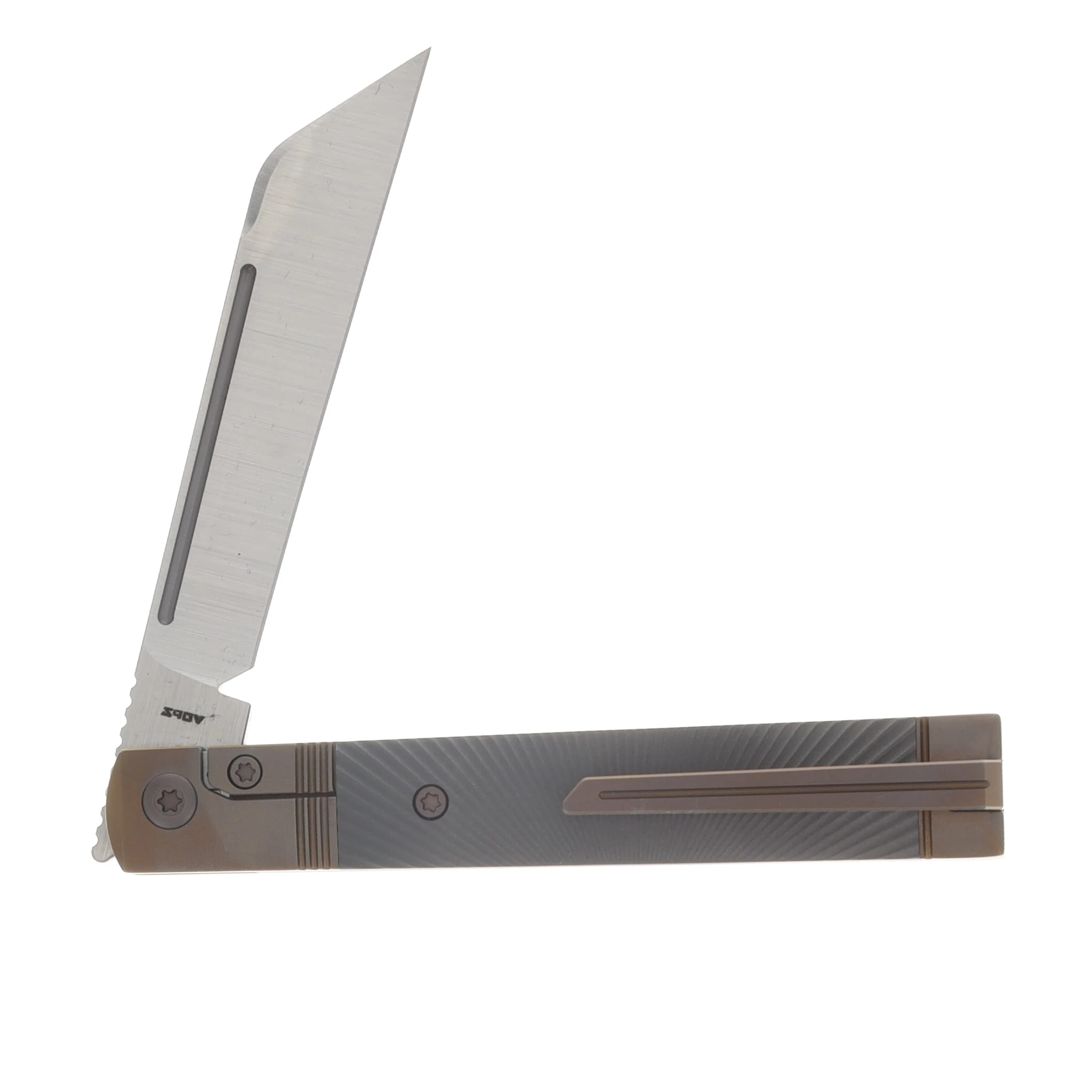 Jack Wolf Knives Feelbetter Jack Folder Titanium Starburst Handle S90V Blade FEELB-01-TI-STAR View 4