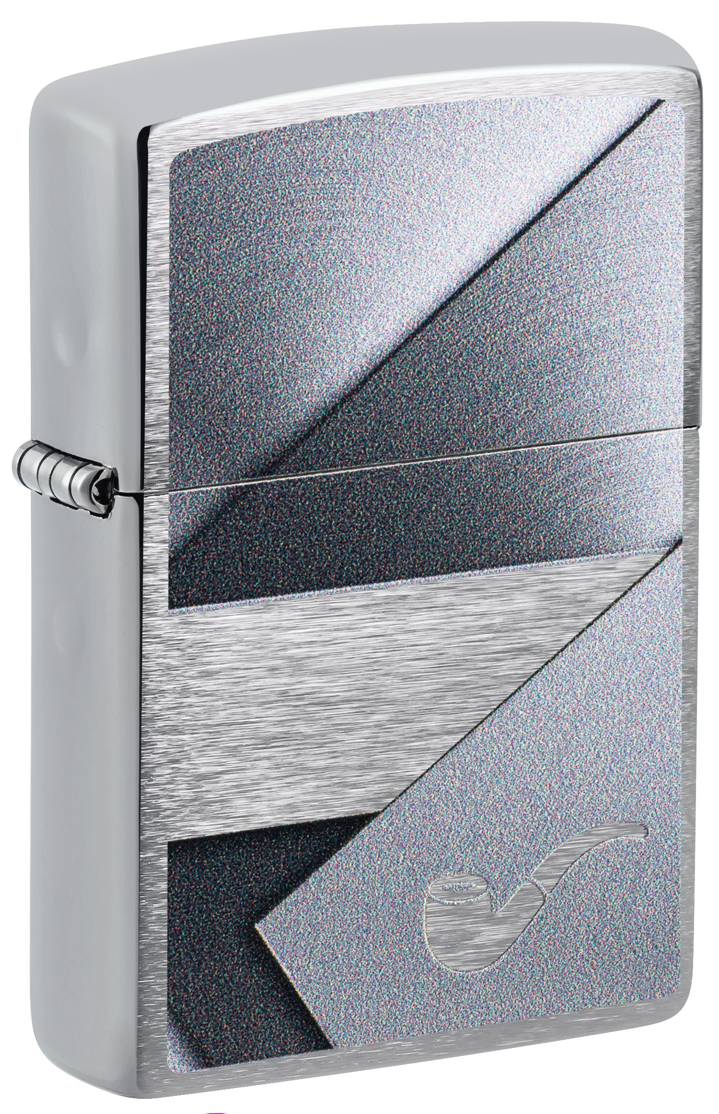Zippo Brushed Sheet Metal Pipe Design w Pipe Insert ZP47191 View 1
