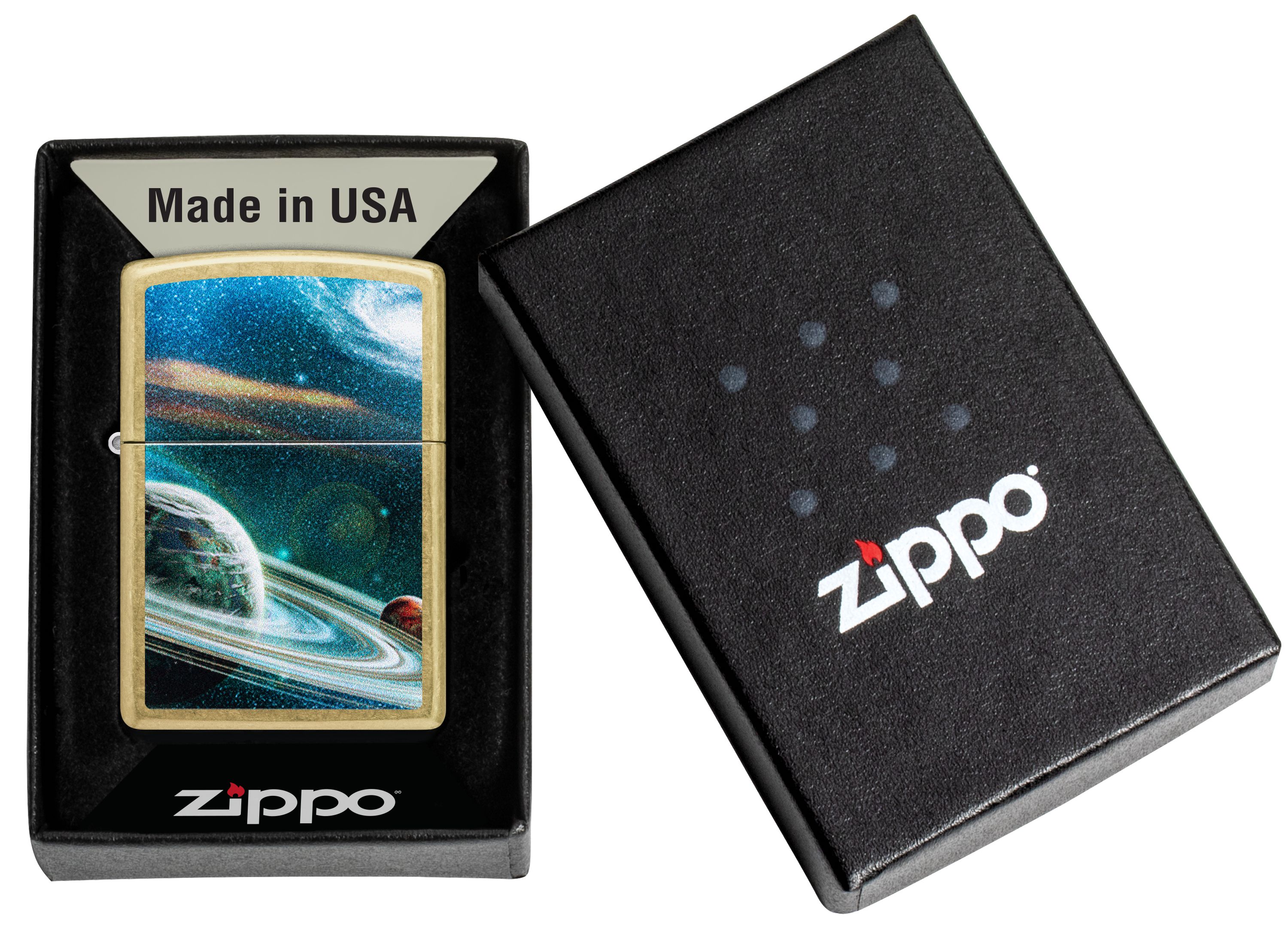 Zippo Space Planet Design Street Brass ZP47183 View 3