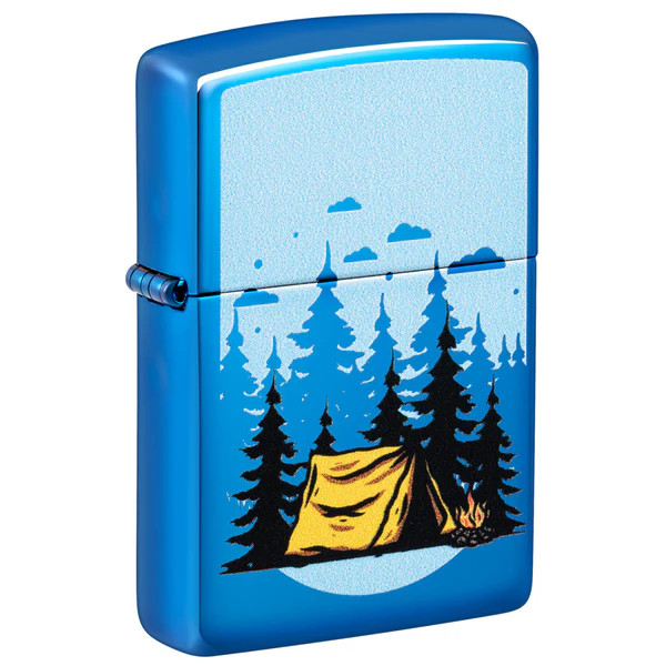 Zippo Forest Flicker Camping Design High Polish Blue ZP47214 View 1