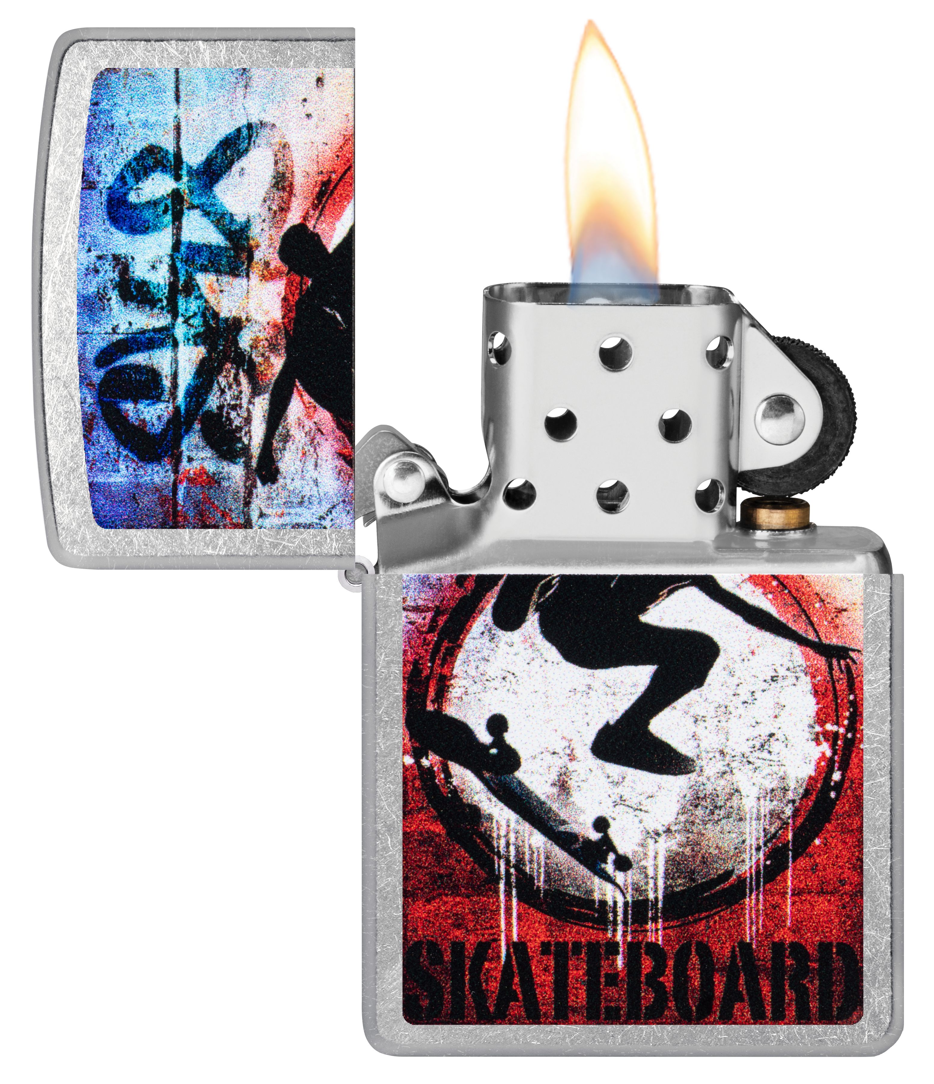 Zippo Skateboard Kickflip Graffiti Design ZP47182 View 2
