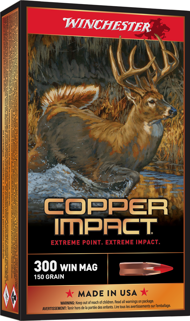 Winchester Copper Impact .300 Win Mag Lead-Free 150gr Ammo 20Rd X300CLF View 1