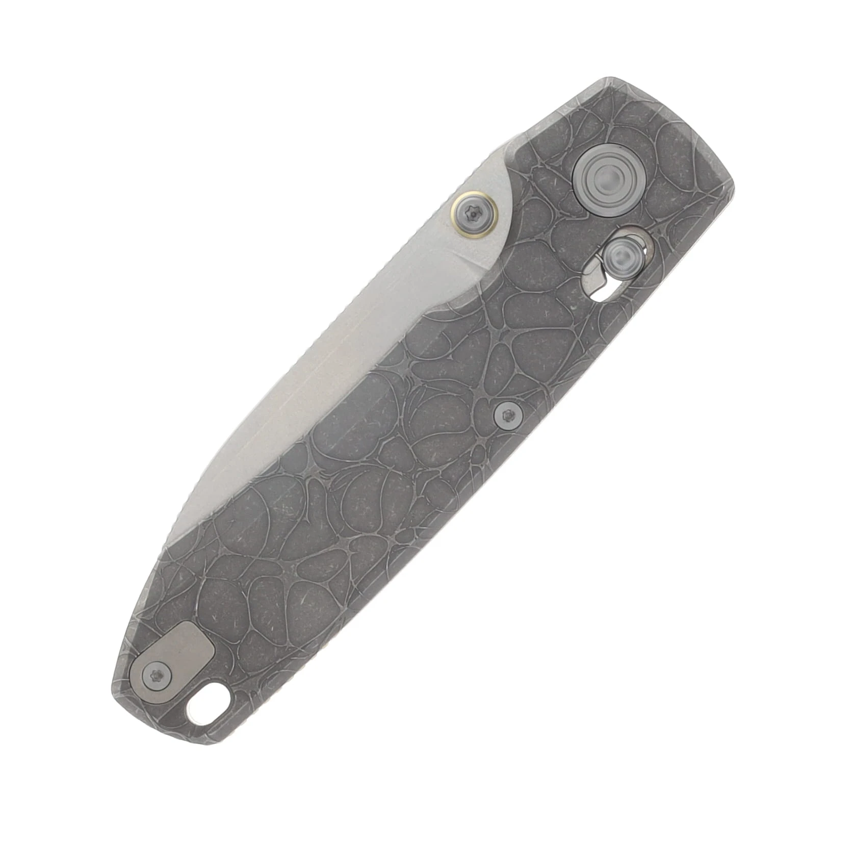 Vosteed TiSlim Raccoon Crossbar Lock Folding Knife Stonewash 154CM/Acid Wash Titanium A4506 View 5