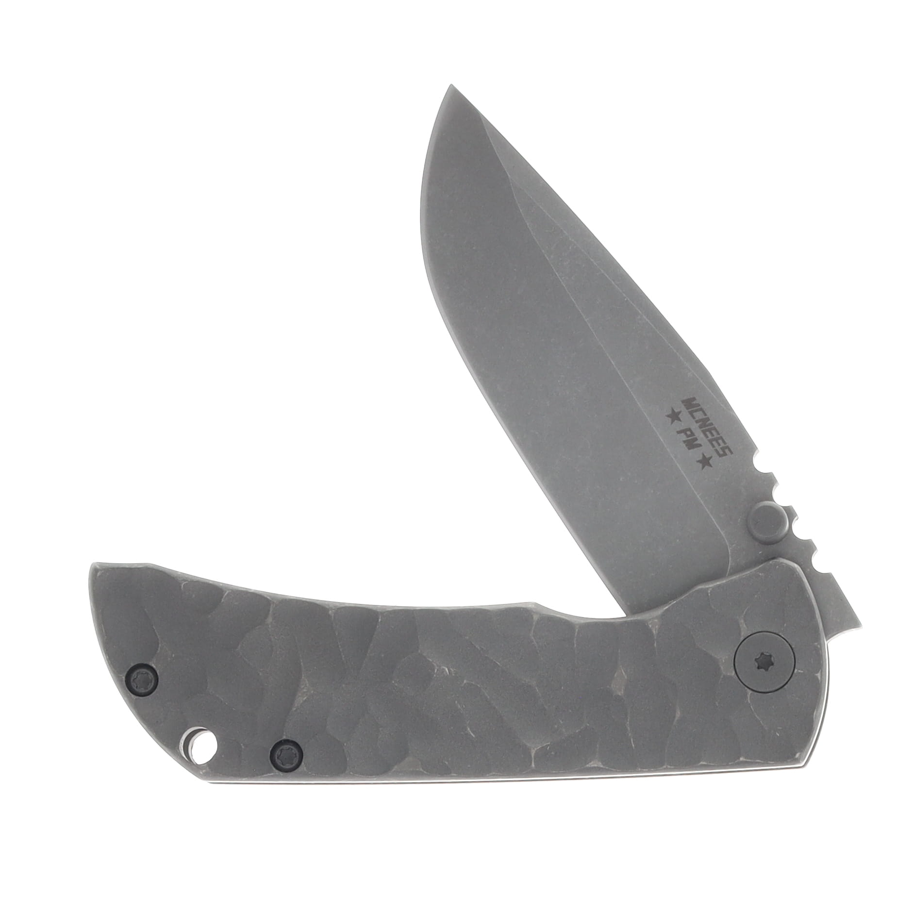 McNees PM Mac 2 3" Blade Stonewash Drop Point Magnacut Stonewash Atomic Rock with Stonewash Hardware MCN3DPSWATRK View 3