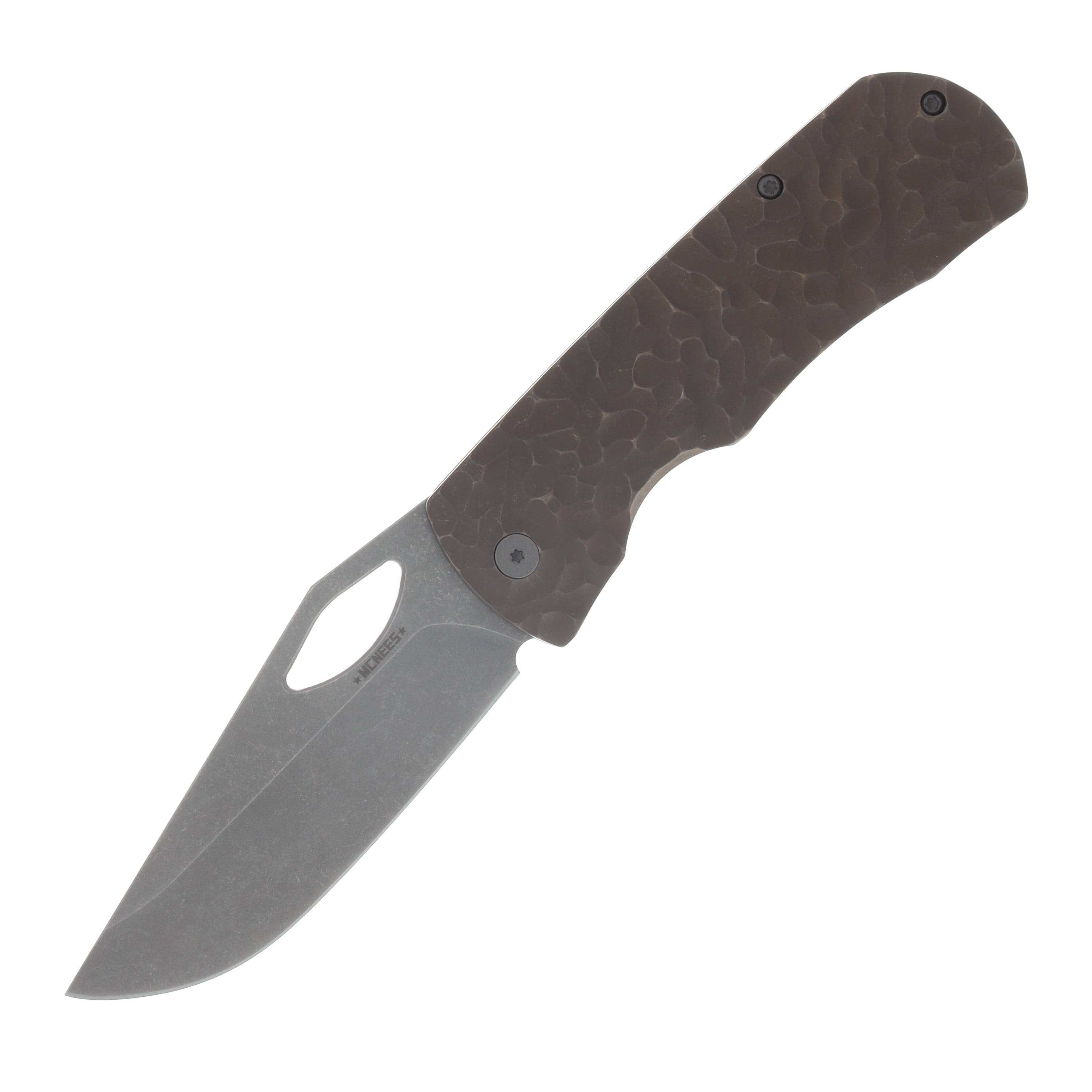 McNees 3.75 Dixon Folding Knife Satin Stonewash Magnacut Bronze Atomic Rock with Stonewash Hardware MCDIXROCKBZAT View 1